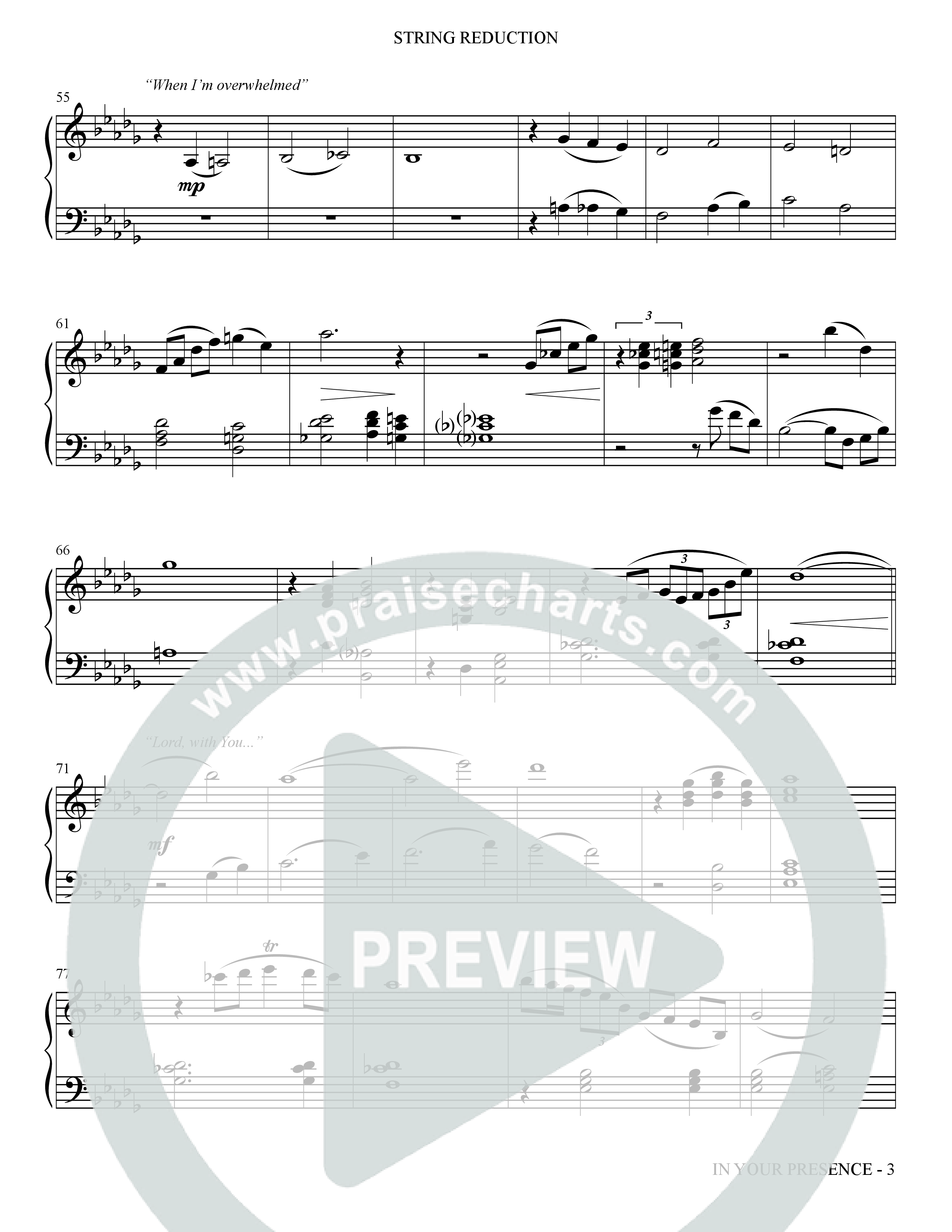 In Your Presence (Choral Anthem SATB) String Reduction (The Brooklyn Tabernacle Choir / Arr. Carol Cymbala / Orch. Jason Michael Webb)