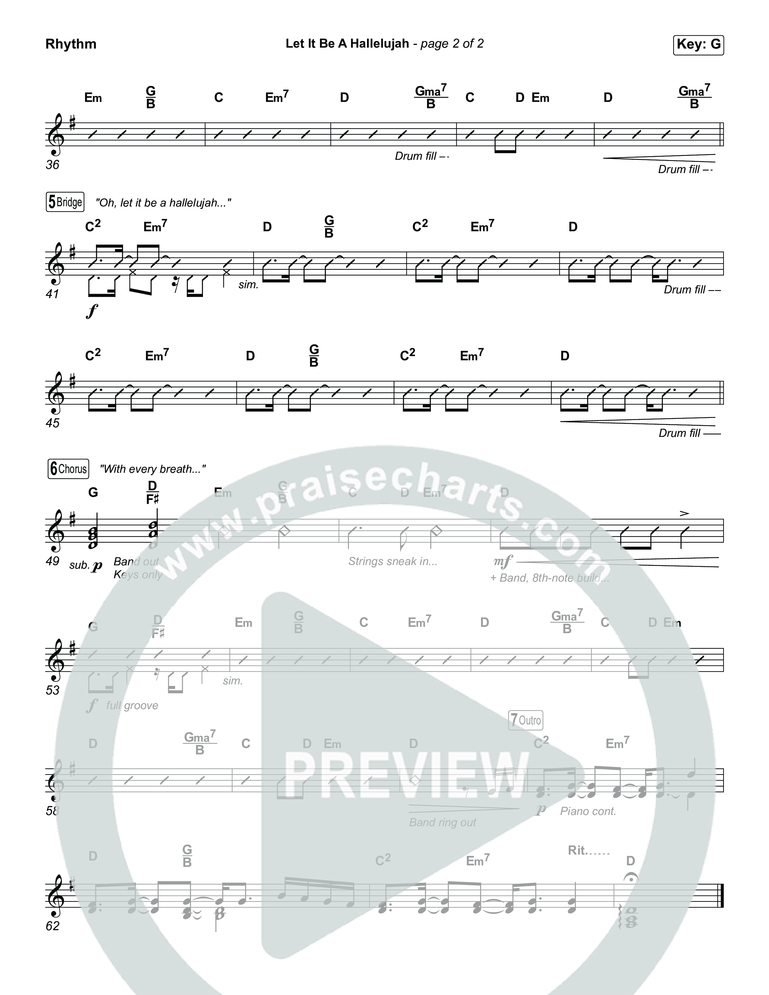 Let It Be A Hallelujah (Choral Anthem SATB) Rhythm Pack (Lauren Daigle)