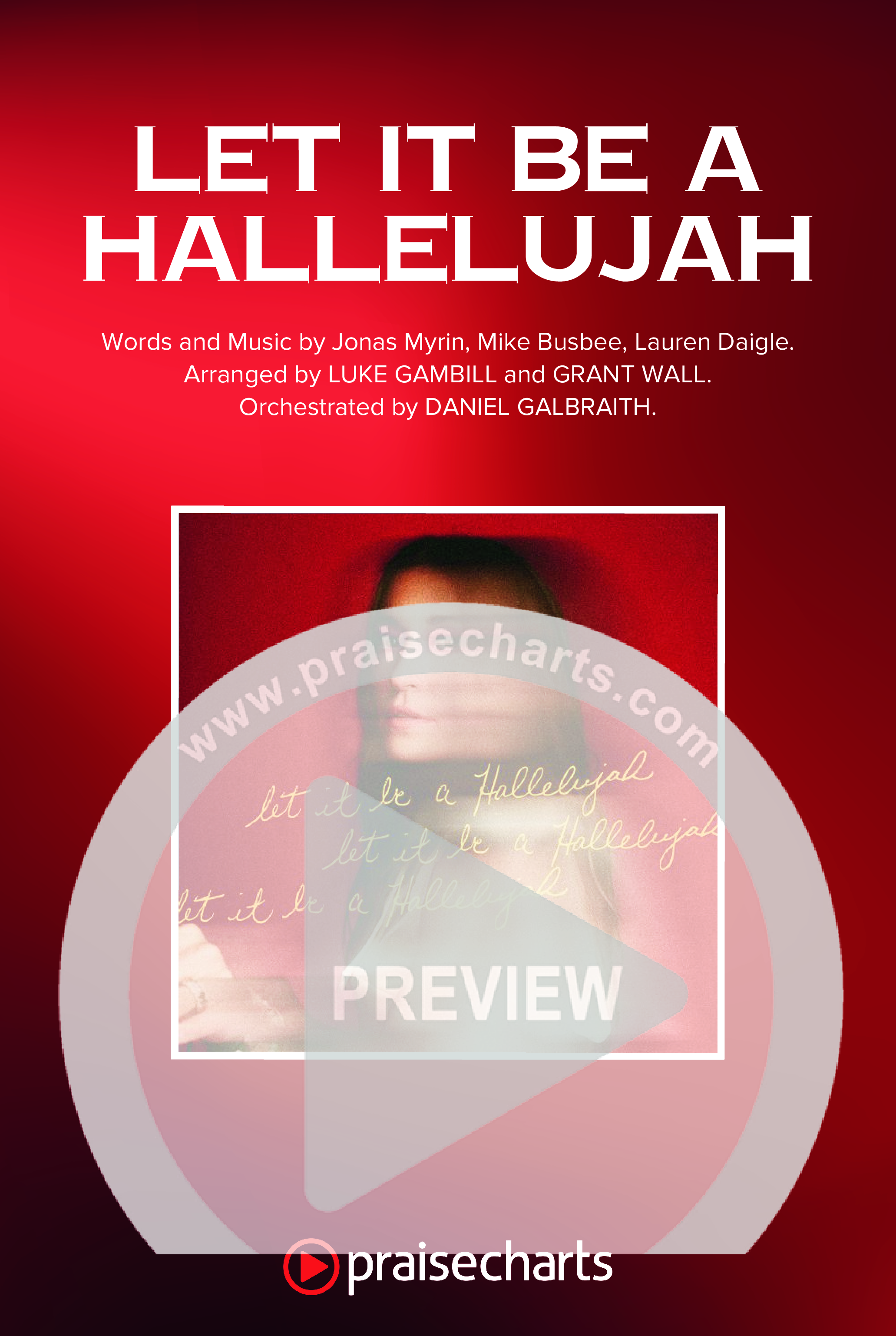Let It Be A Hallelujah (Unison/2-Part) Octavo Cover Sheet (Lauren Daigle / Arr. Luke Gambill)