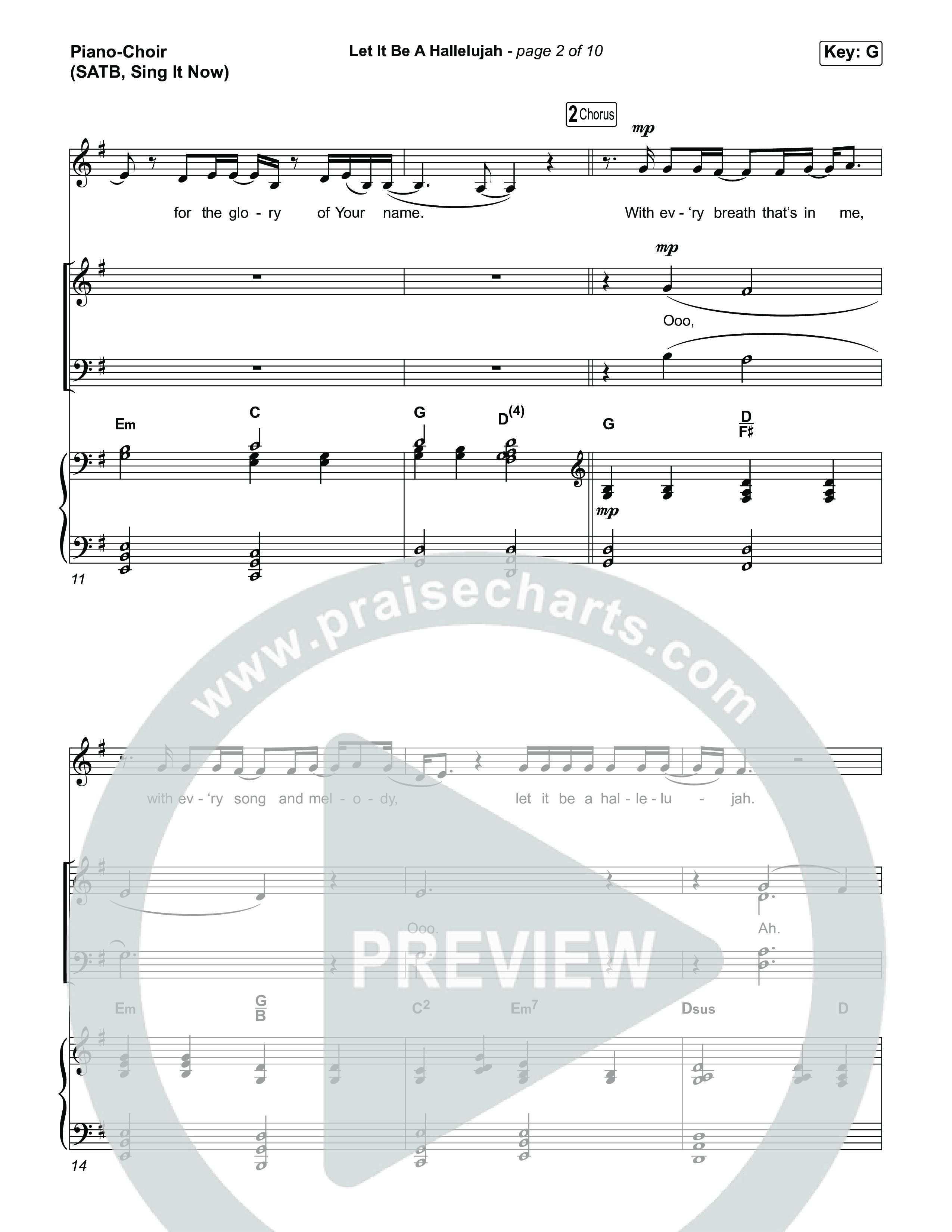 Let It Be A Hallelujah (Sing It Now) Piano/Choir (SATB) (Lauren Daigle / Arr. Luke Gambill)