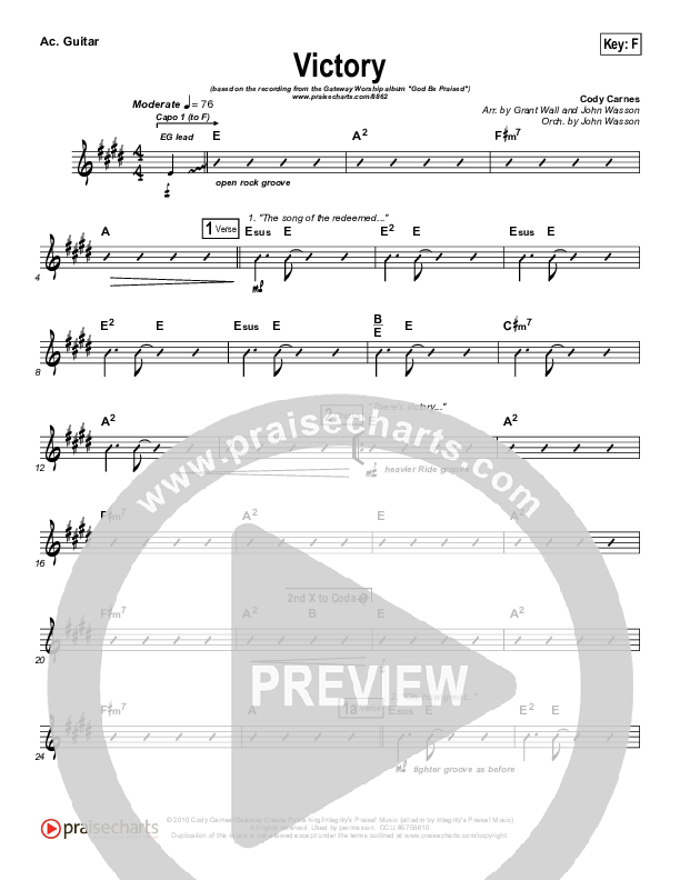 Victory Acoustic Guitar (Gateway Worship)