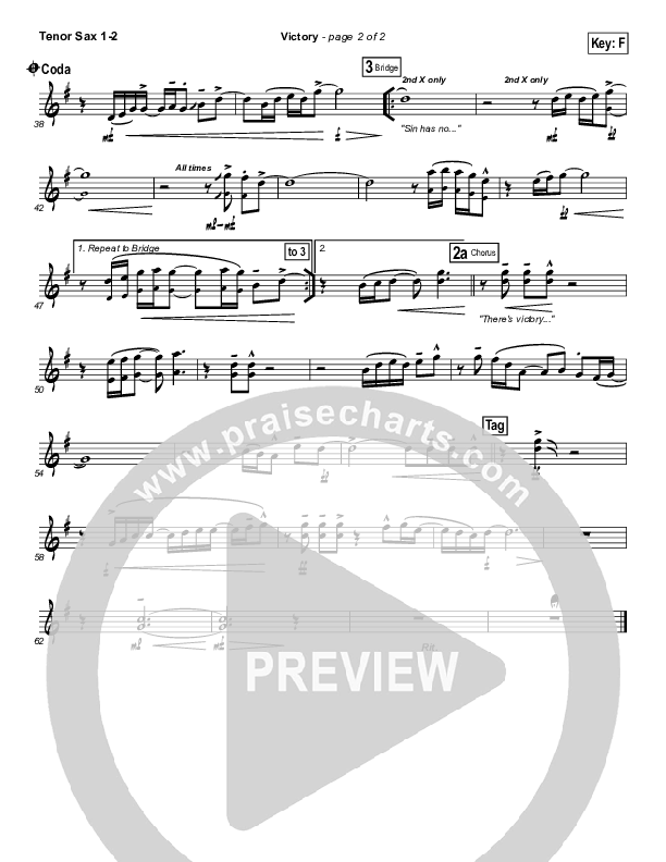 Victory Tenor Sax 1/2 (Gateway Worship)