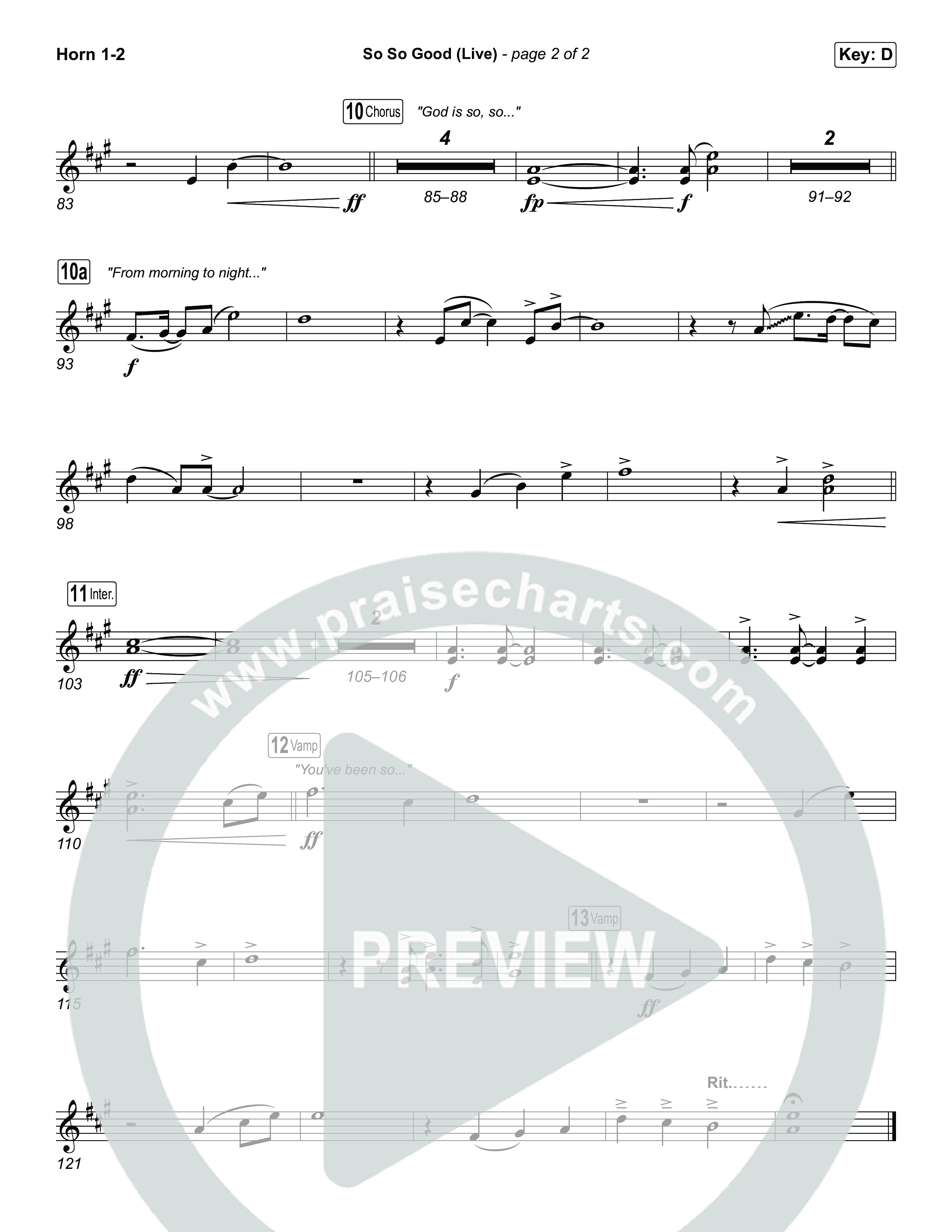 So So Good (Choral Anthem SATB) Brass Pack (Phil Wickham / Brandon Lake / Elevation Worship)