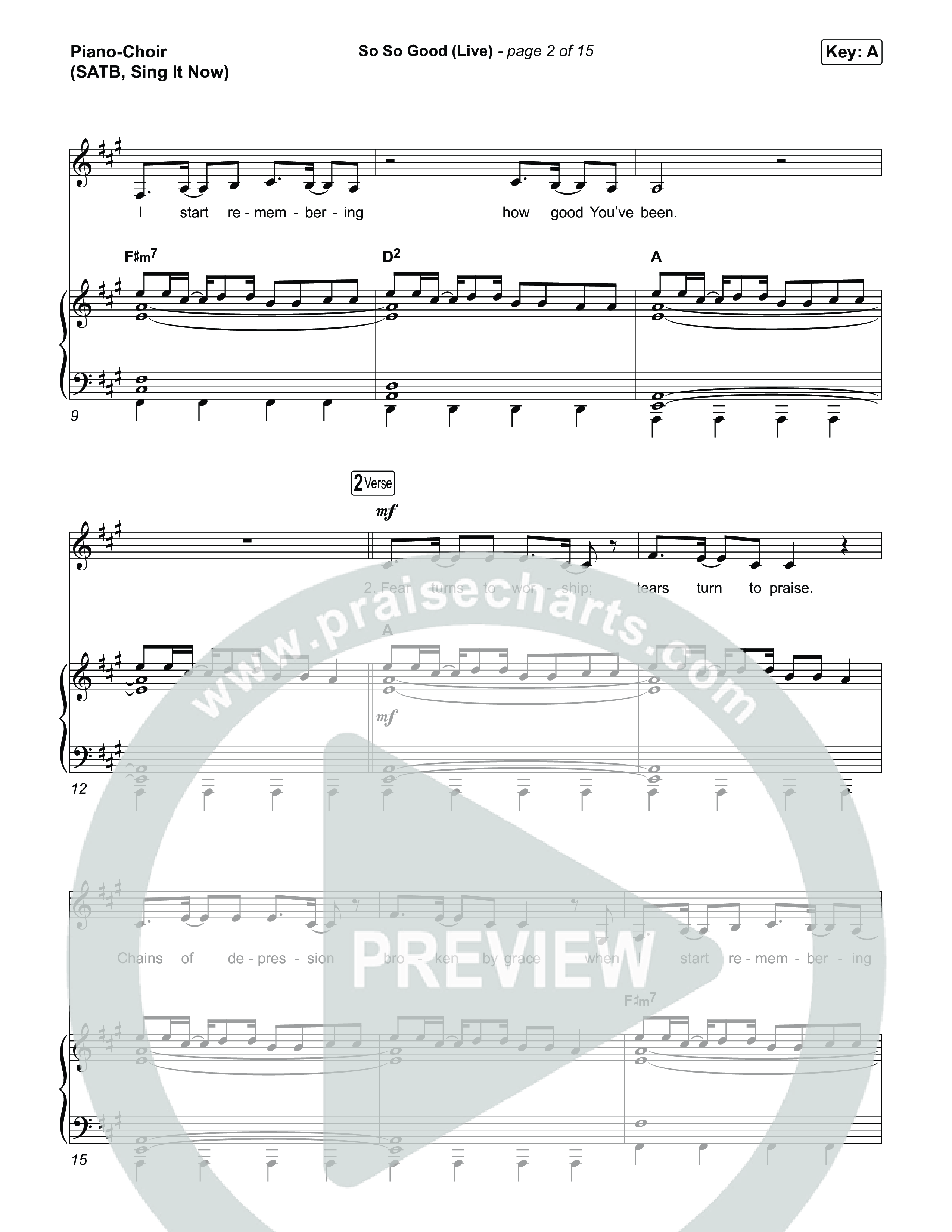 So So Good (Sing It Now) Piano/Choir (SATB) (Phil Wickham / Brandon Lake / Elevation Worship / Arr. Luke Gambill)