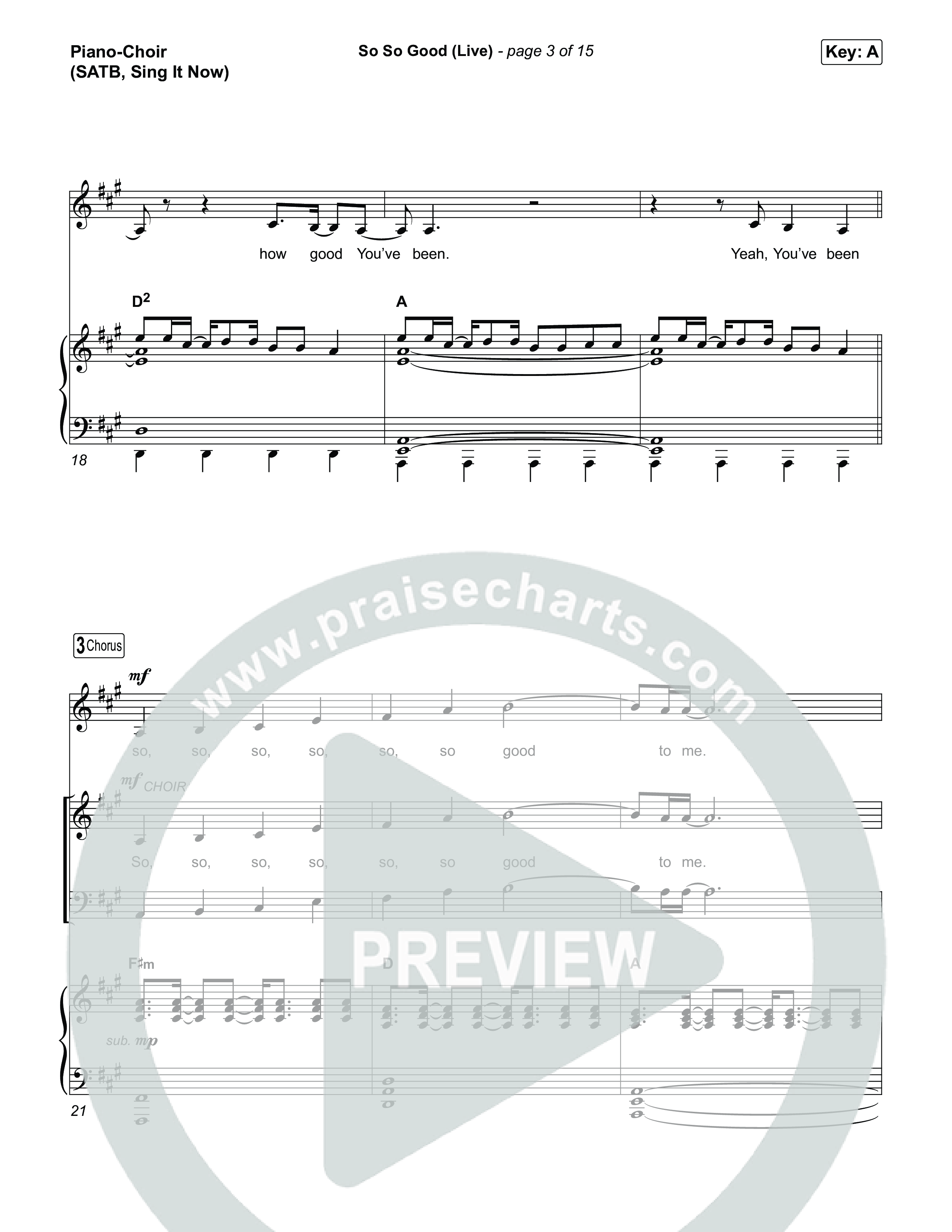 So So Good (Sing It Now) Piano/Choir (SATB) (Phil Wickham / Brandon Lake / Elevation Worship / Arr. Luke Gambill)