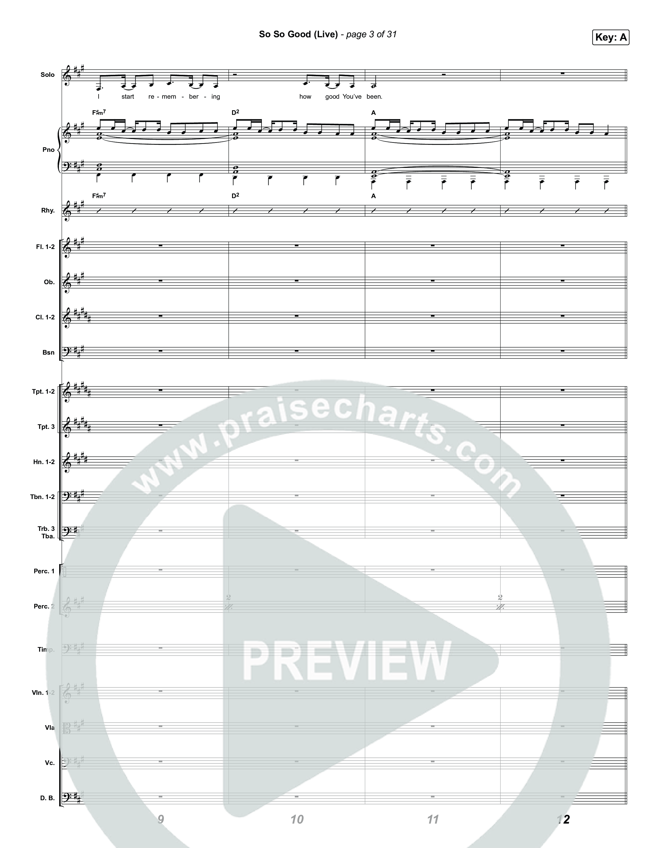 So So Good (Worship Choir/SAB) Conductor's Score (Phil Wickham / Brandon Lake / Elevation Worship / Arr. Luke Gambill)