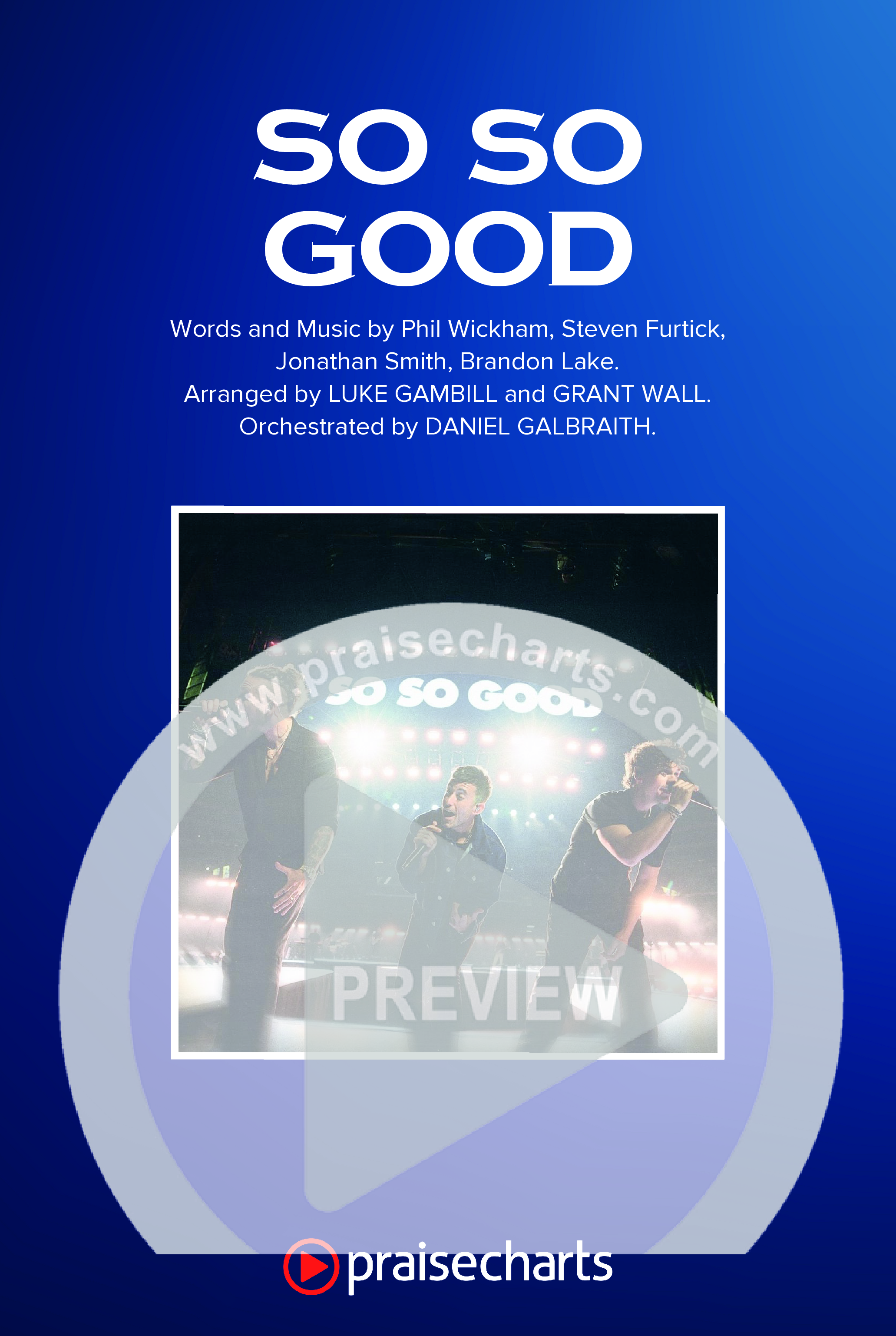 So So Good (Worship Choir/SAB) Octavo Cover Sheet (Phil Wickham / Brandon Lake / Elevation Worship / Arr. Luke Gambill)