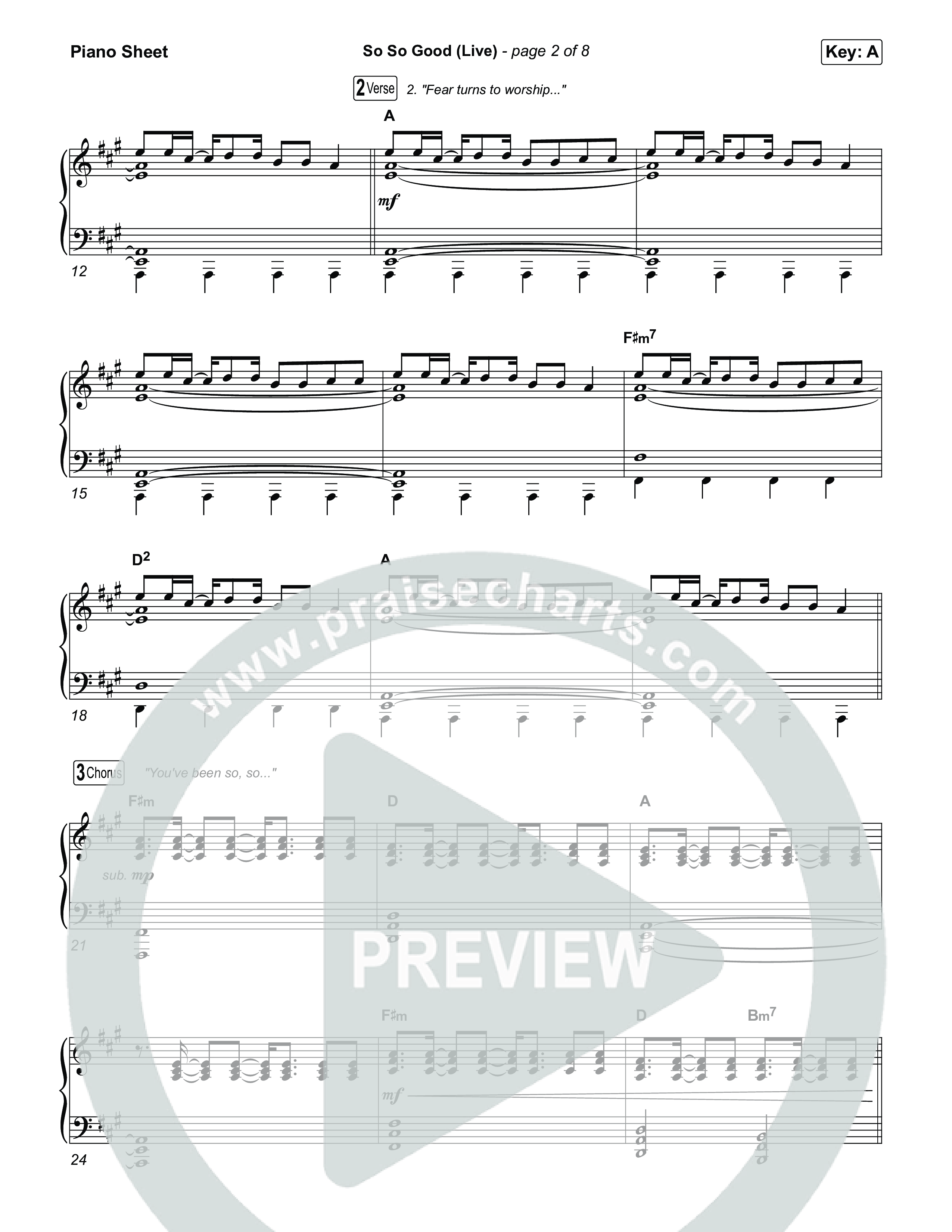 So So Good (Worship Choir/SAB) Piano Sheet (Phil Wickham / Brandon Lake / Elevation Worship / Arr. Luke Gambill)