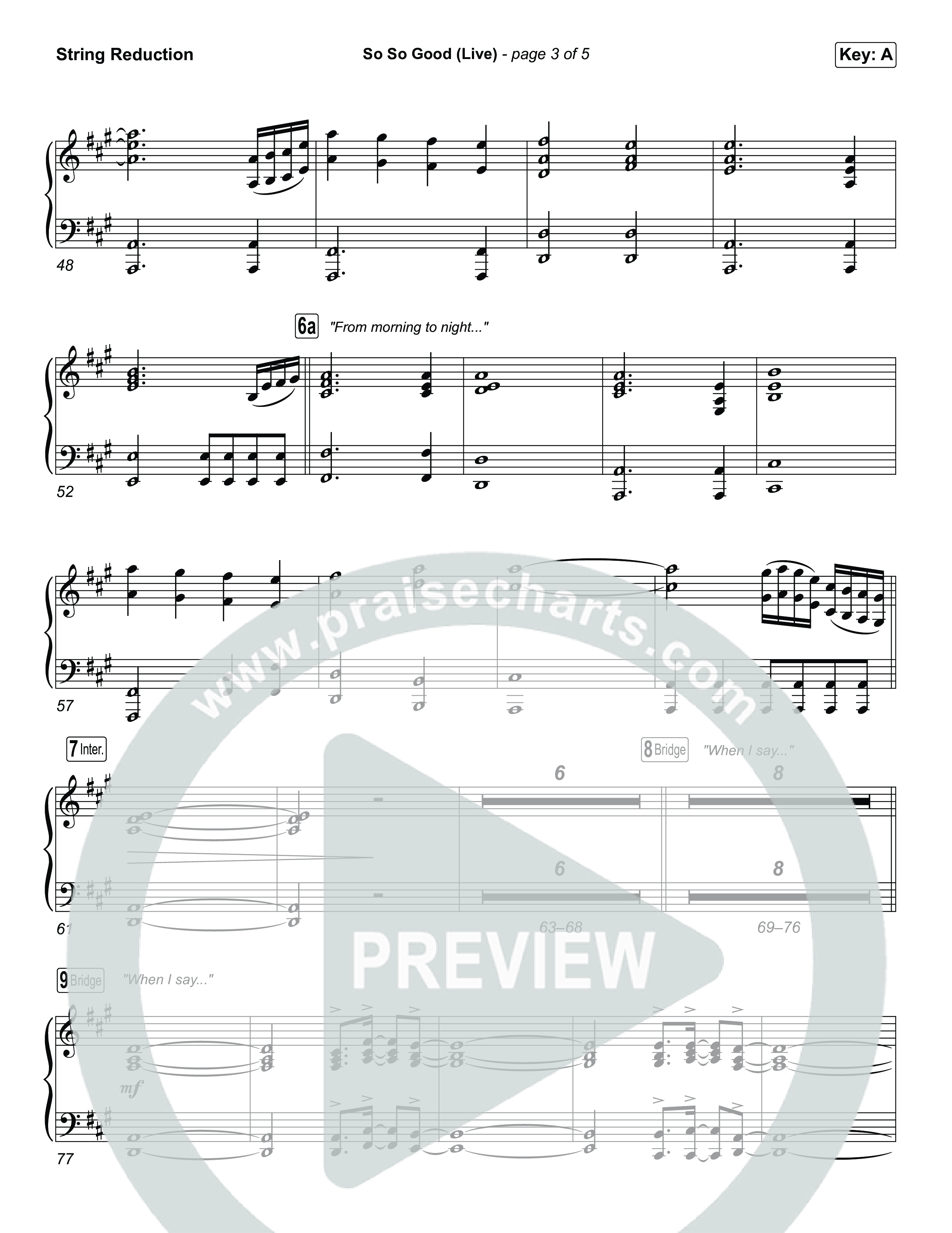 So So Good (Unison/2-Part) String Reduction (Phil Wickham / Brandon Lake / Elevation Worship / Arr. Luke Gambill)