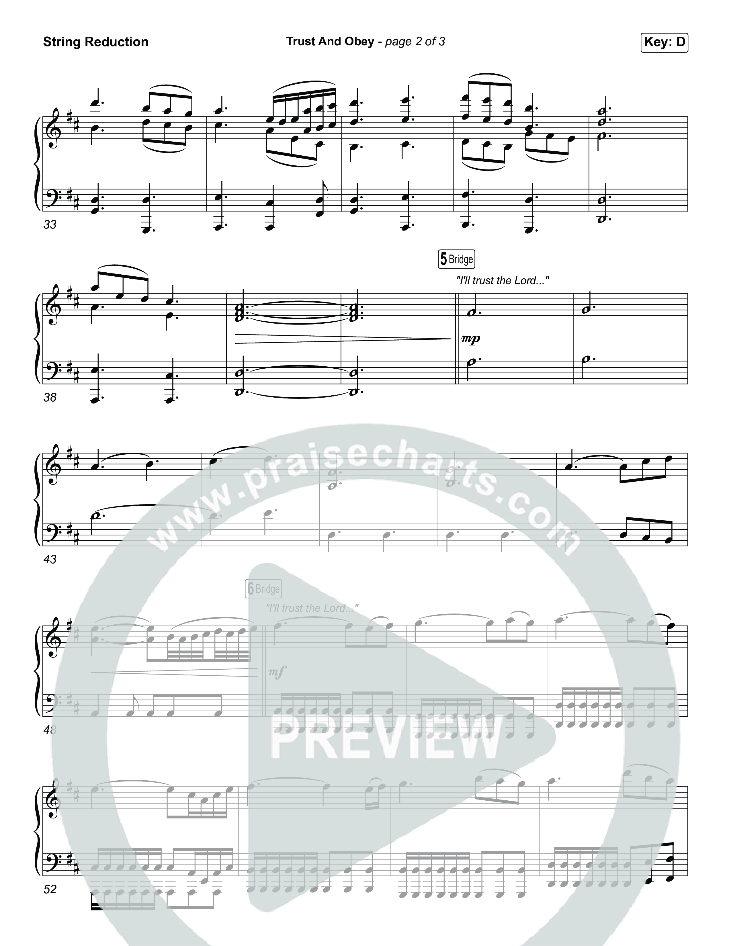 Trust And Obey (Worship Choir/SAB) String Reduction (CXMMXNS / CAIN / Arr. Luke Gambill)