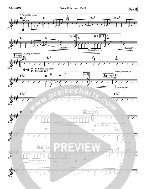 Praise Him Acoustic Guitar (Gateway Worship)