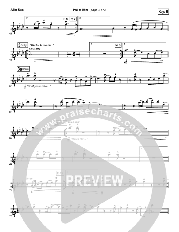 Praise Him Alto Sax (Gateway Worship)