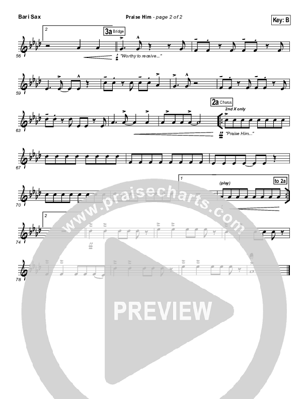 Praise Him Bari Sax (Gateway Worship)