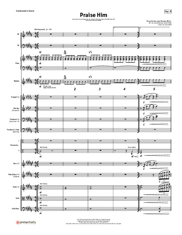 Praise Him Conductor's Score (Gateway Worship)