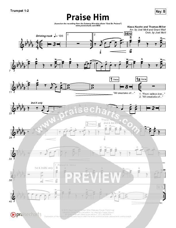 Praise Him Trumpet 1,2 (Gateway Worship)