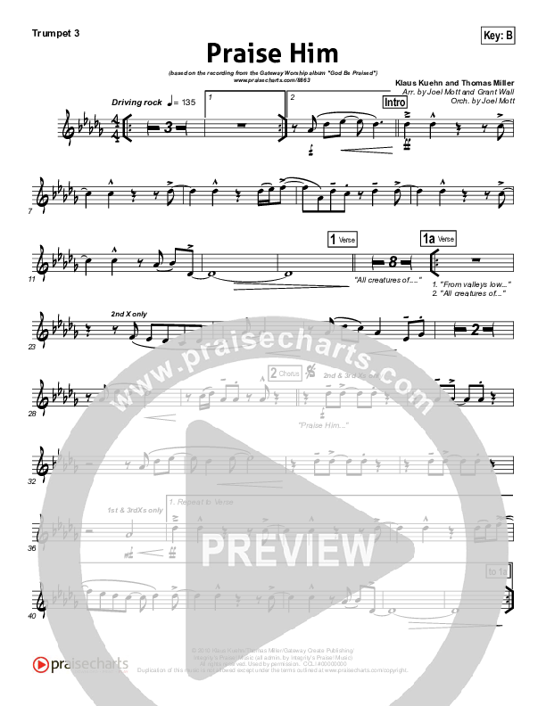 Praise Him Trumpet 3 (Gateway Worship)