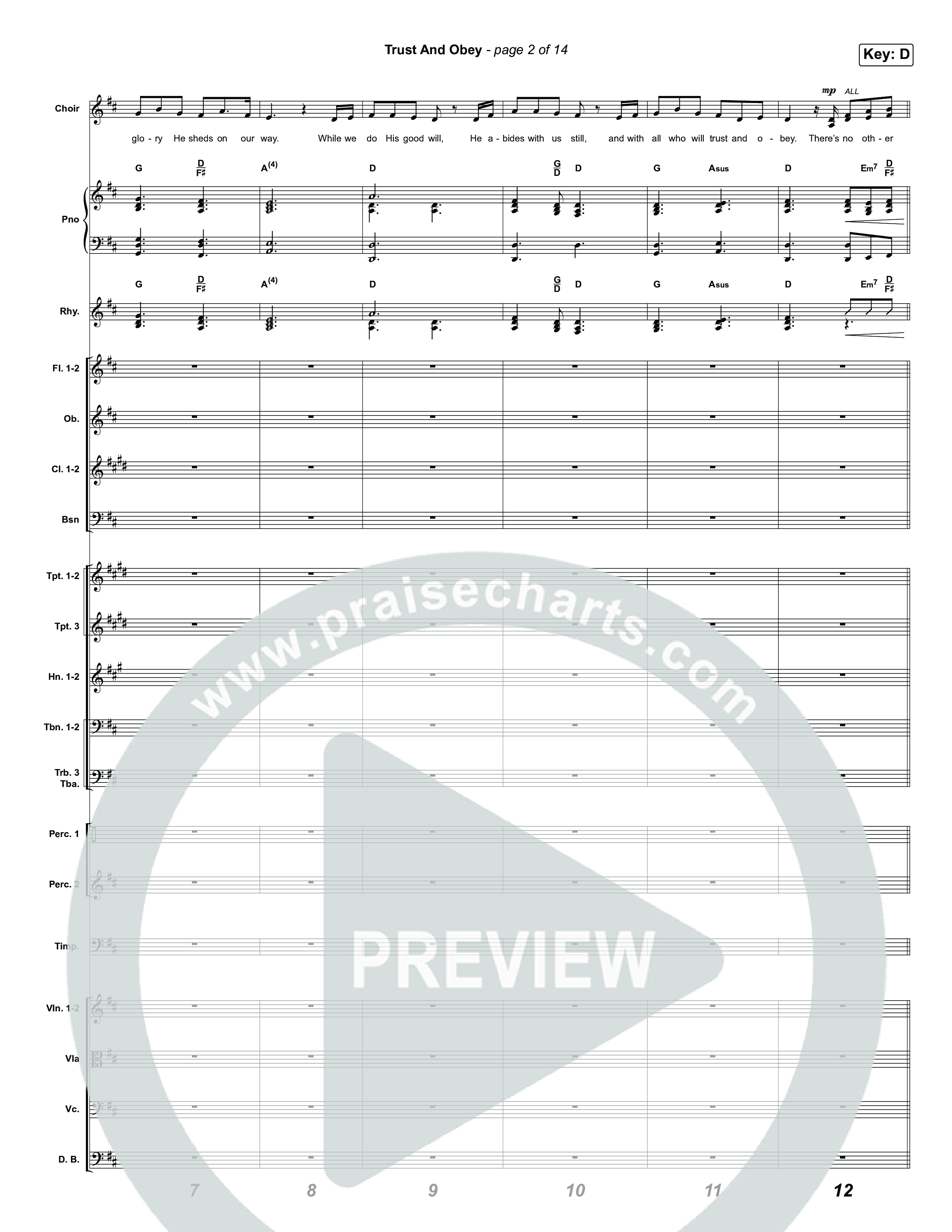 Trust And Obey (Unison/2-Part) Orchestration (CXMMXNS / CAIN / Arr. Luke Gambill)