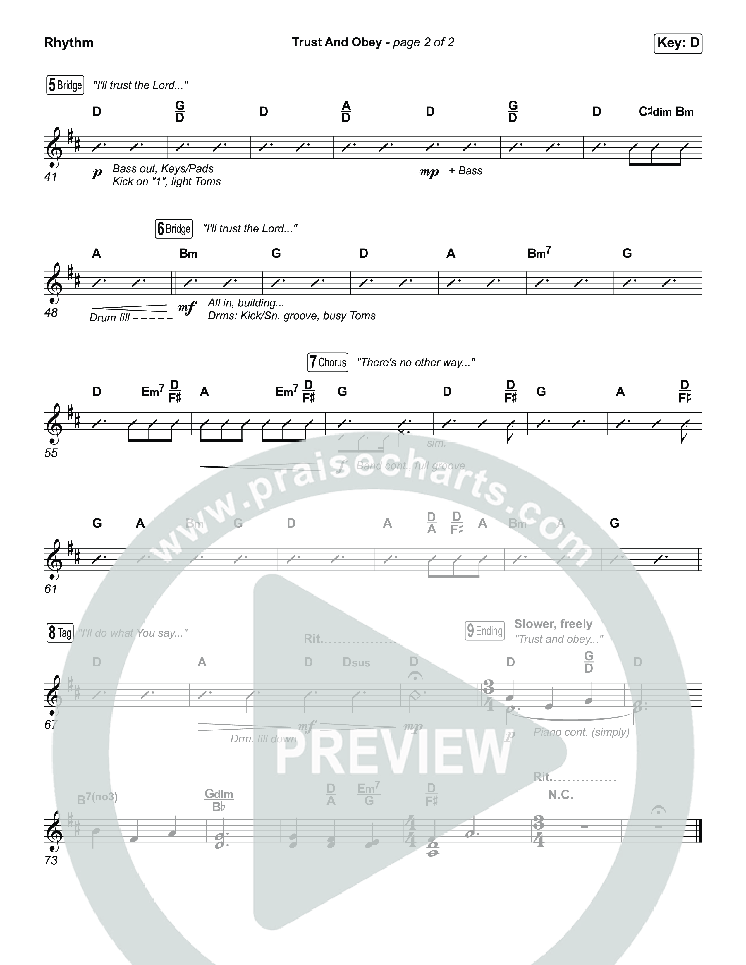 Trust And Obey (Unison/2-Part) Rhythm Pack (CXMMXNS / CAIN / Arr. Luke Gambill)
