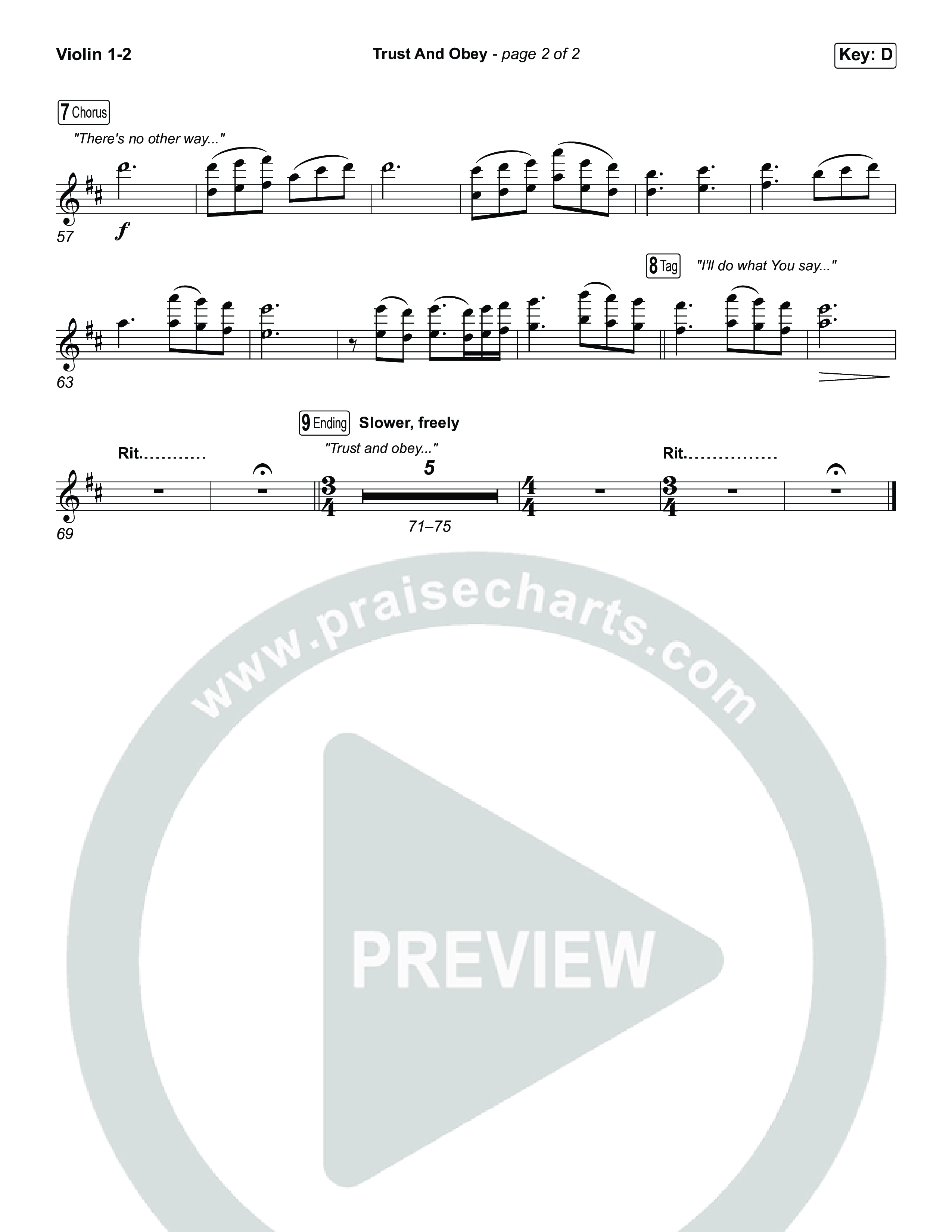 Trust And Obey (Unison/2-Part) String Pack (CXMMXNS / CAIN / Arr. Luke Gambill)