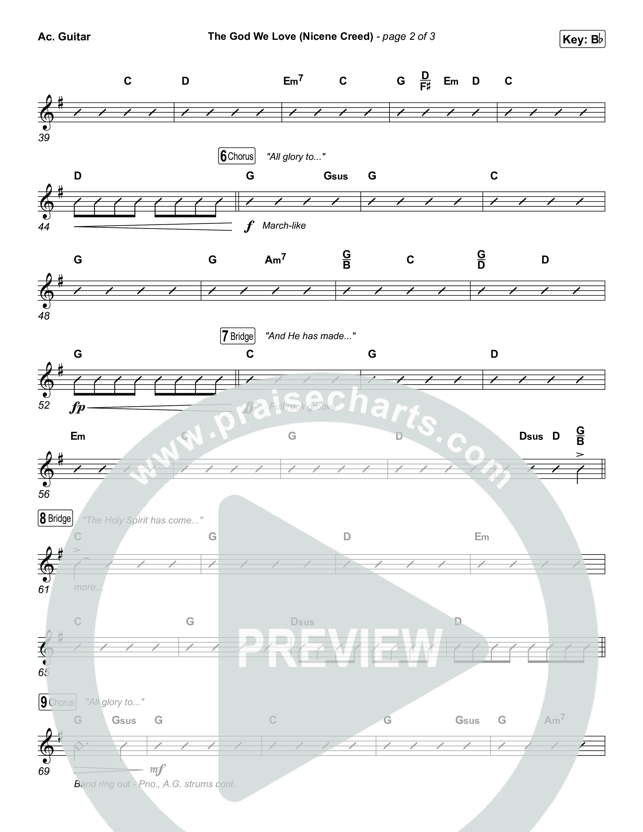 The God We Love (Nicene Creed) Acoustic Guitar (CityAlight / Matt Redman)
