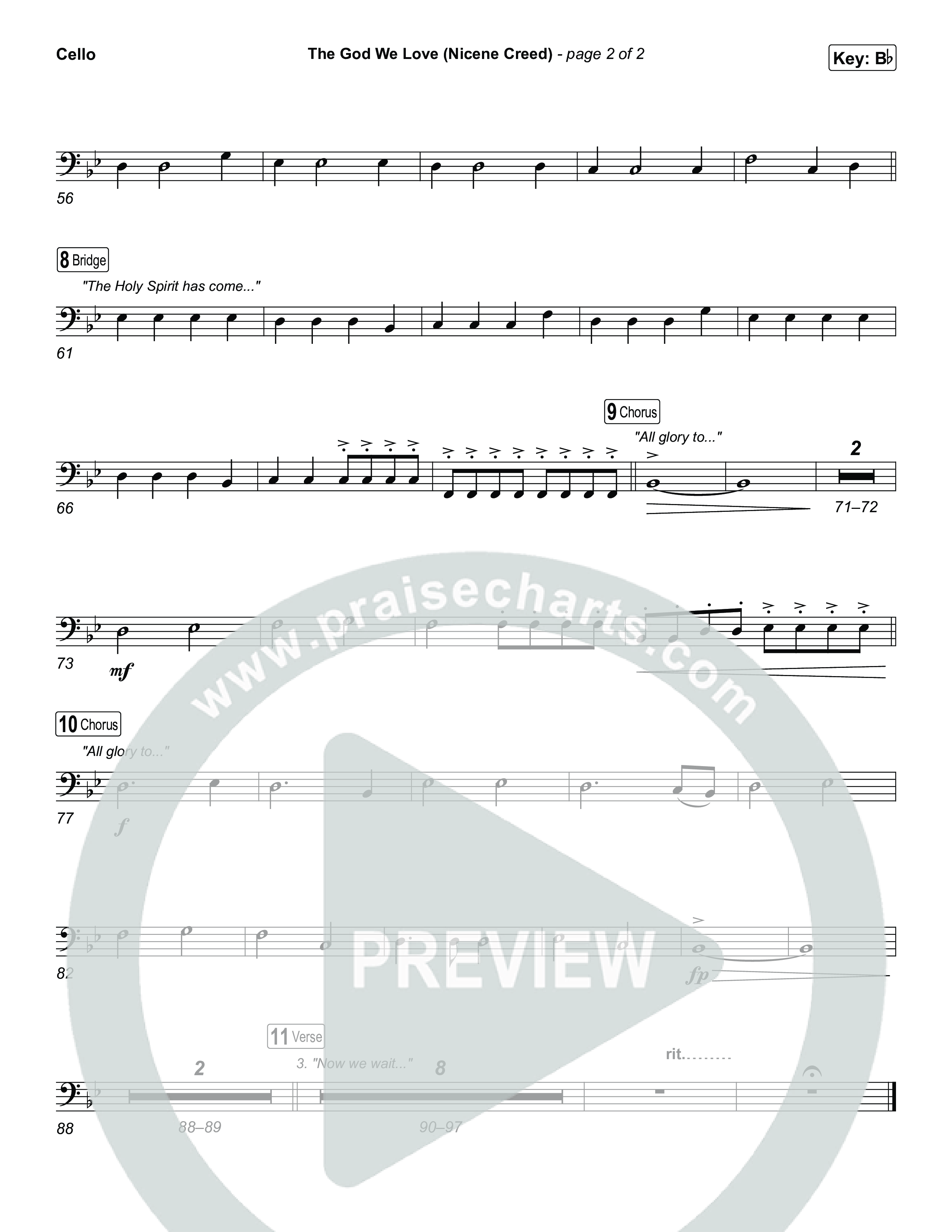 The God We Love (Nicene Creed) Cello (CityAlight / Matt Redman)