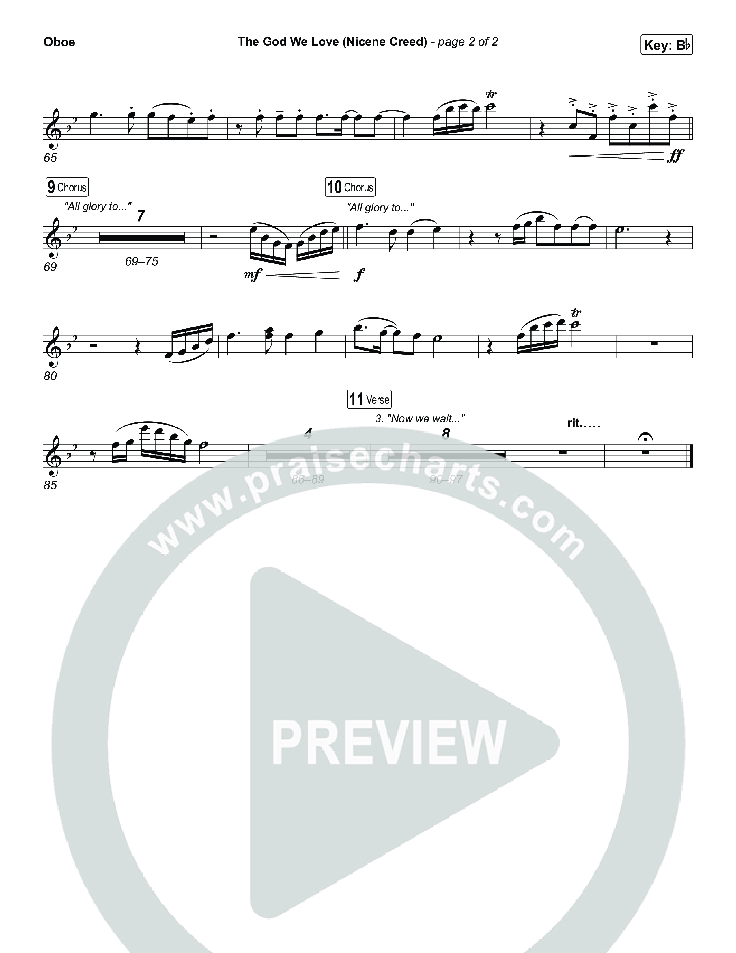 The God We Love (Nicene Creed) Oboe (CityAlight / Matt Redman)