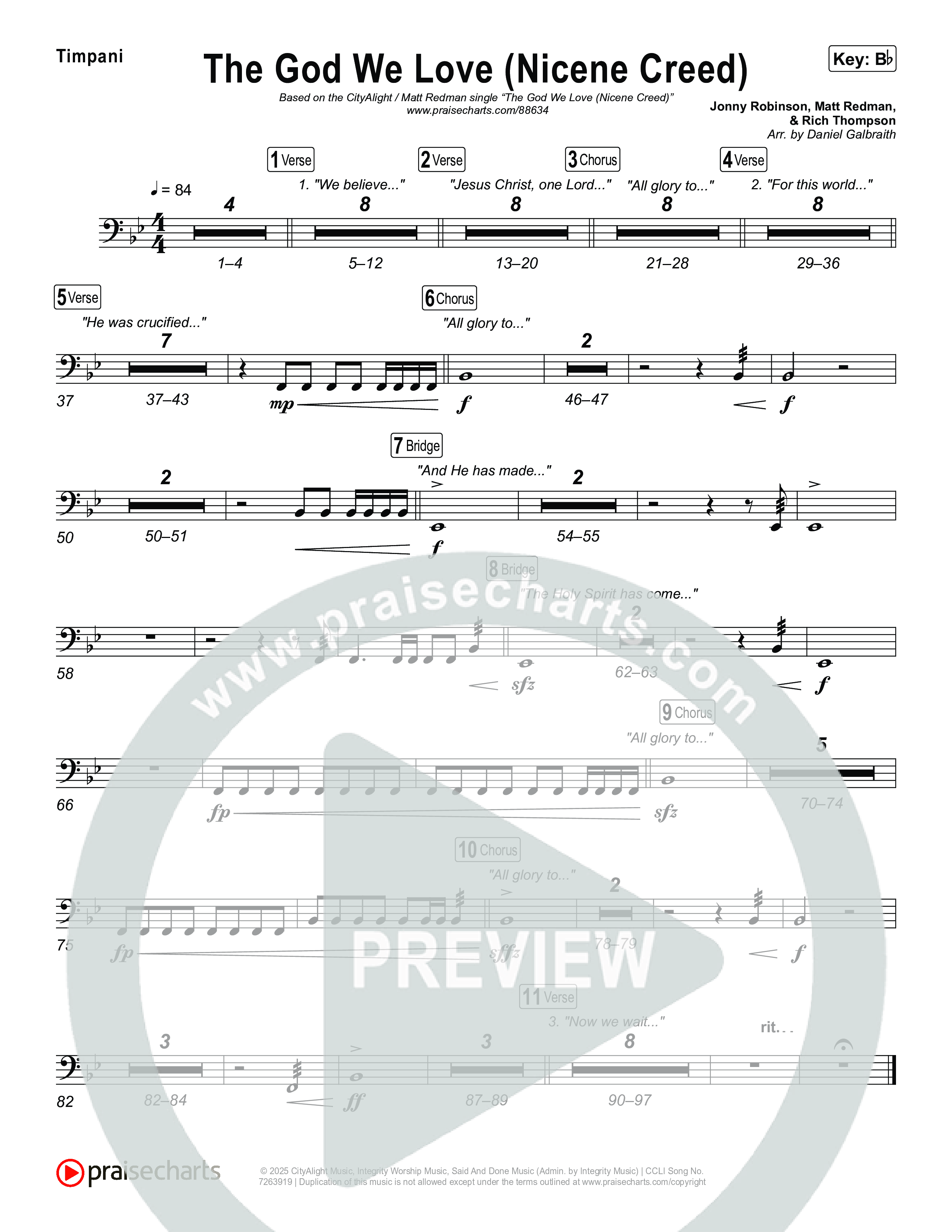 The God We Love (Nicene Creed) Timpani (CityAlight / Matt Redman)