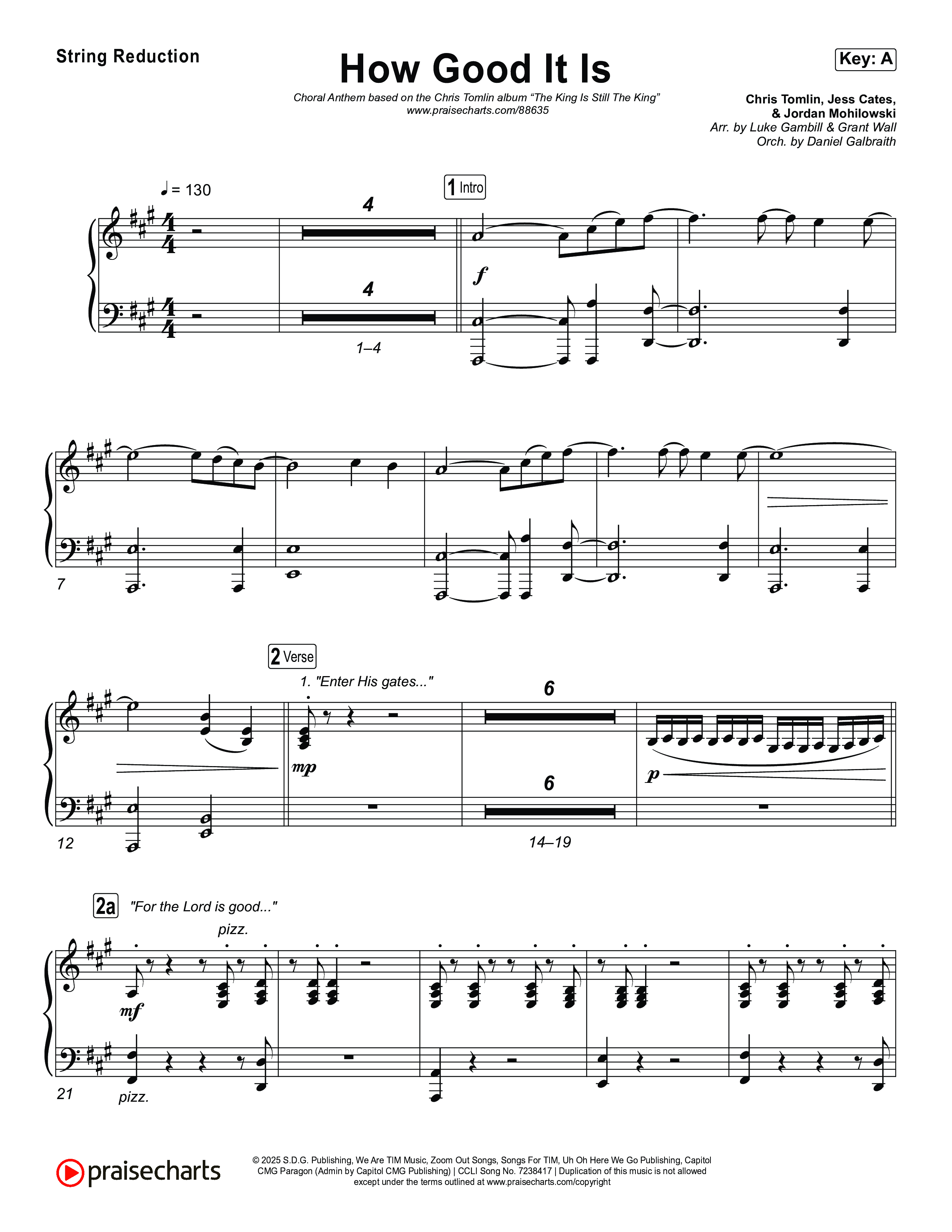 How Good It Is (Choral Anthem SATB) String Reduction (Chris Tomlin)