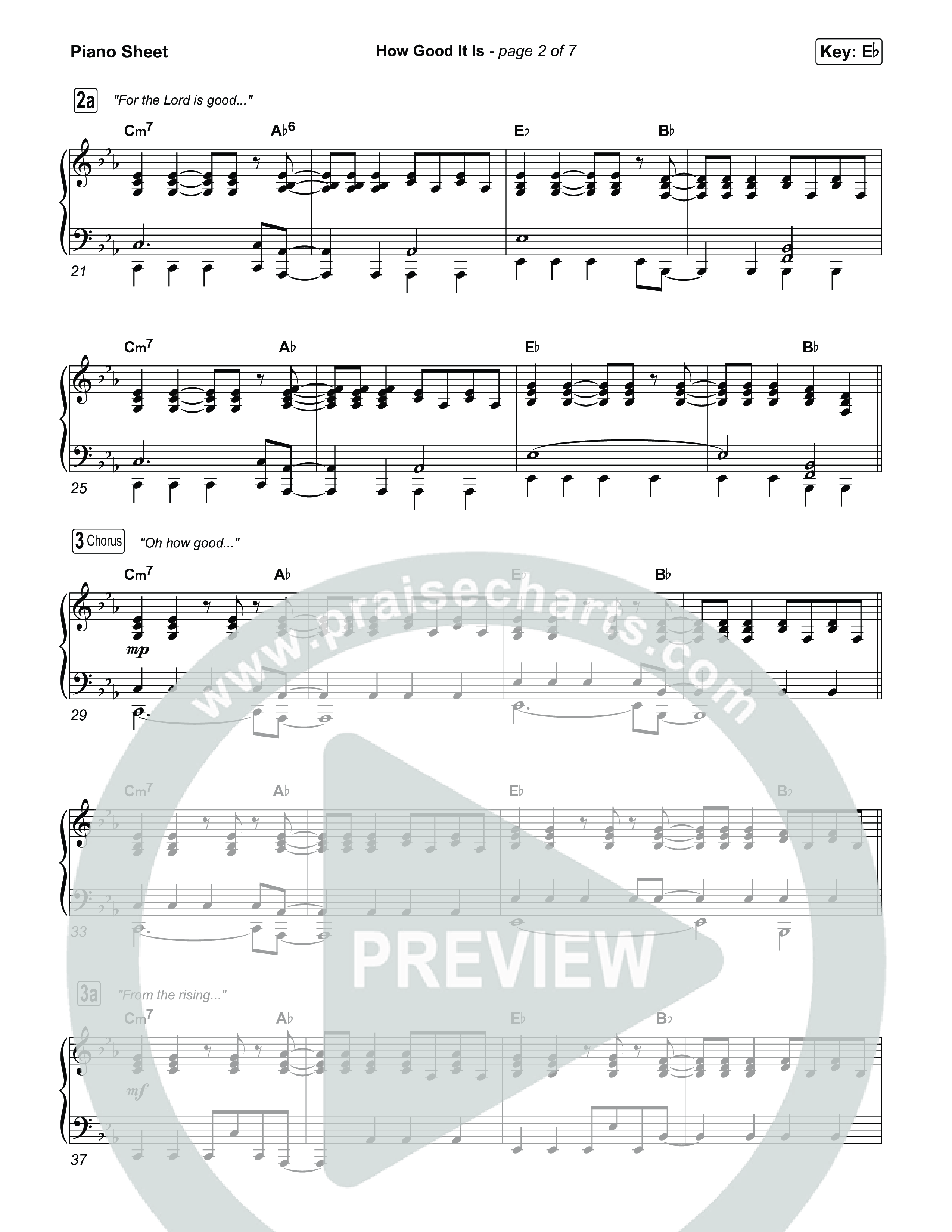 How Good It Is (Worship Choir/SAB) Piano Sheet (Chris Tomlin / Arr. Luke Gambill)