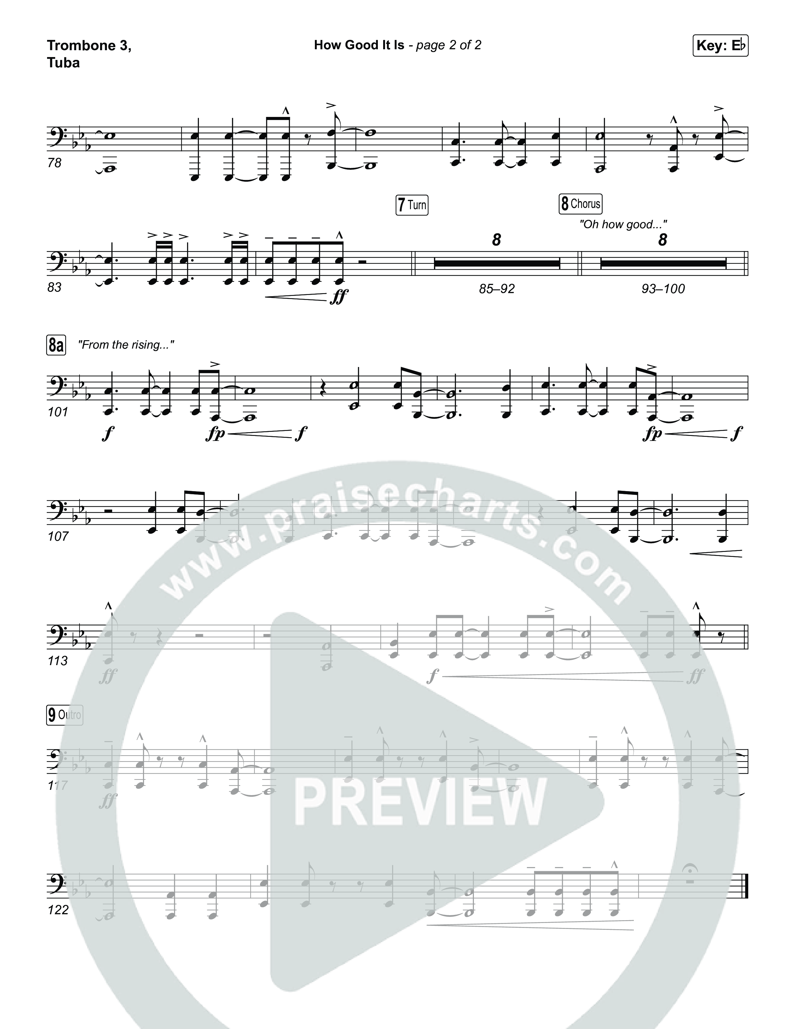 How Good It Is (Worship Choir/SAB) Trombone 3/Tuba (Chris Tomlin / Arr. Luke Gambill)