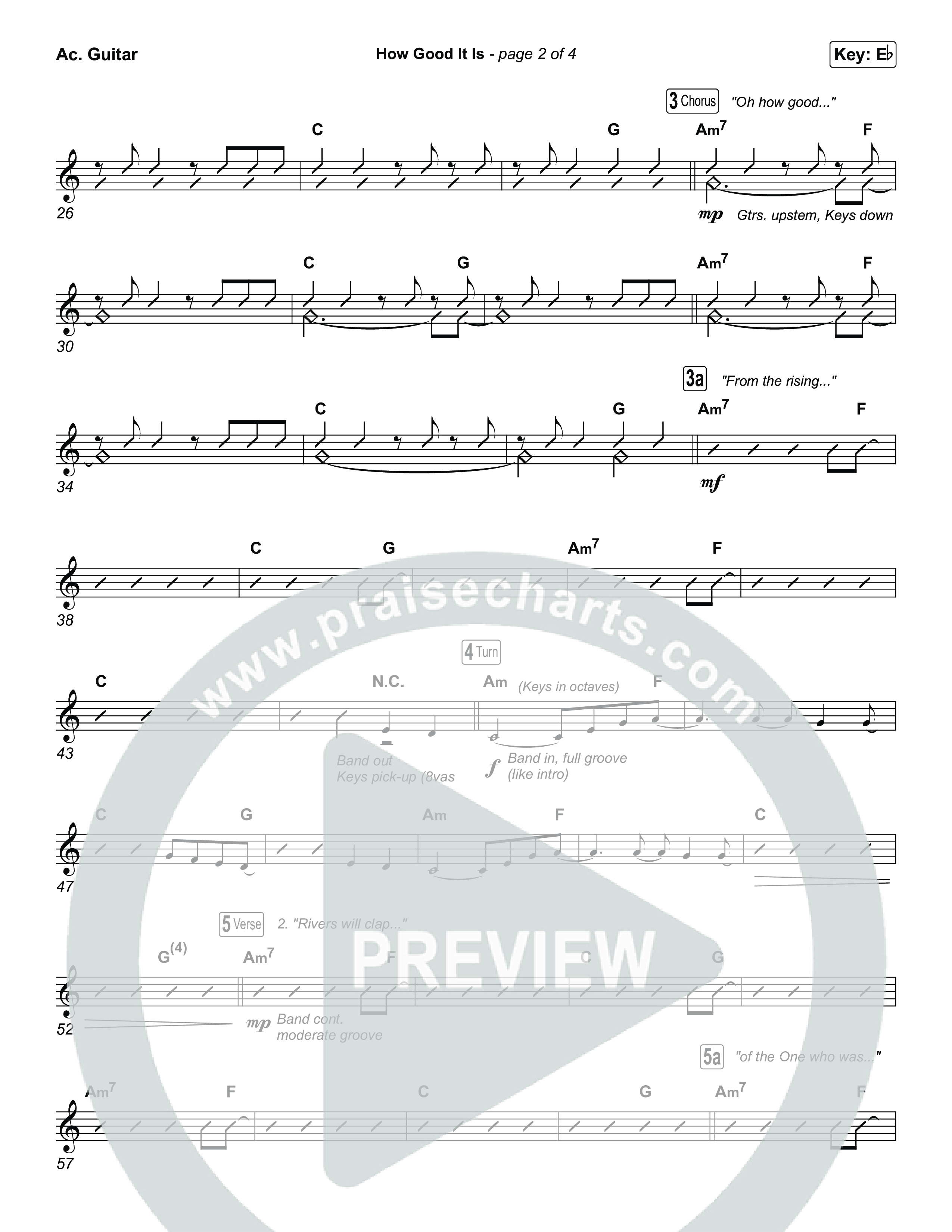 How Good It Is (Unison/2-Part) Acoustic Guitar (Chris Tomlin / Arr. Luke Gambill)