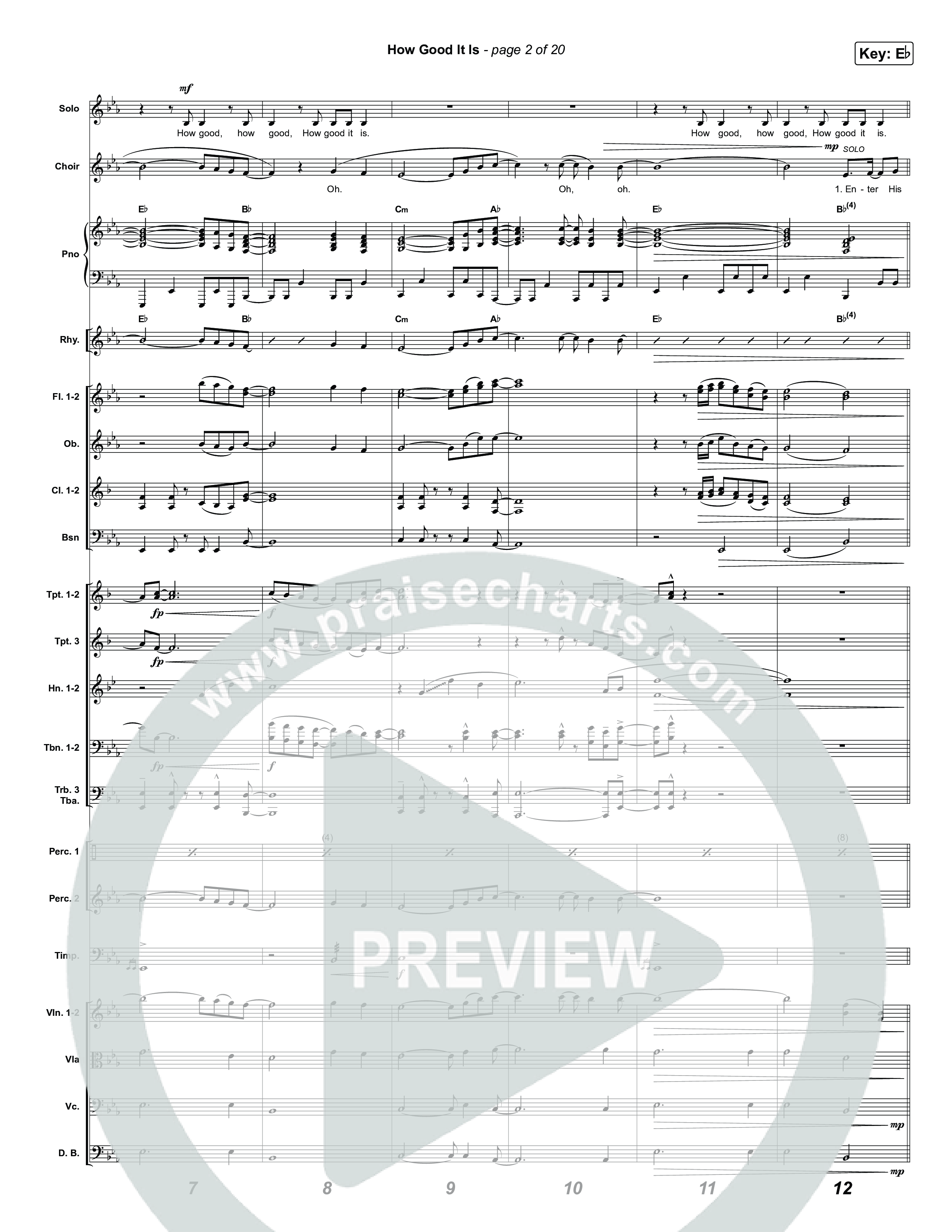 How Good It Is (Unison/2-Part) Conductor's Score (Chris Tomlin / Arr. Luke Gambill)