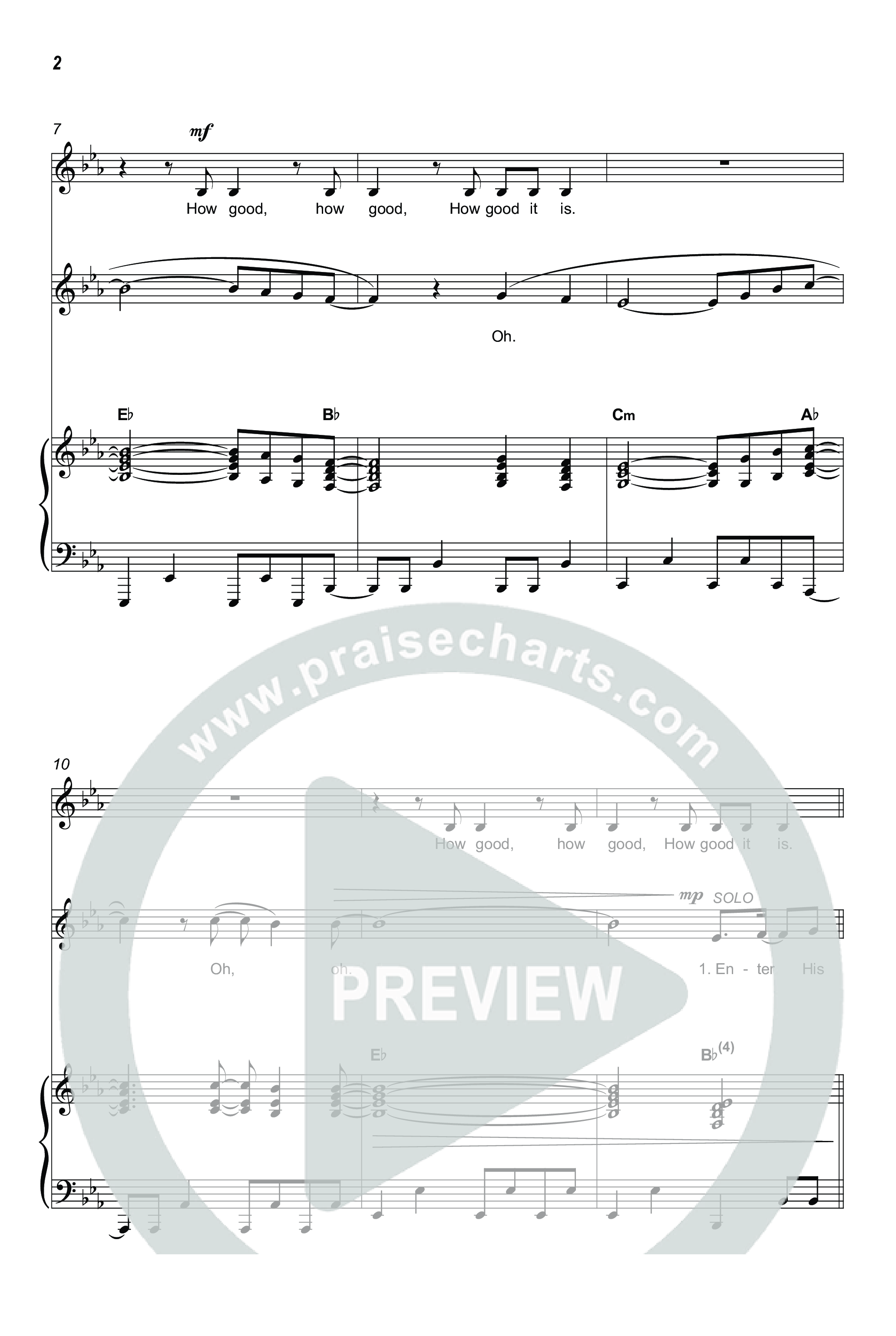 How Good It Is (Unison/2-Part) Octavo (Uni/2-Part & Pno) (Chris Tomlin / Arr. Luke Gambill)