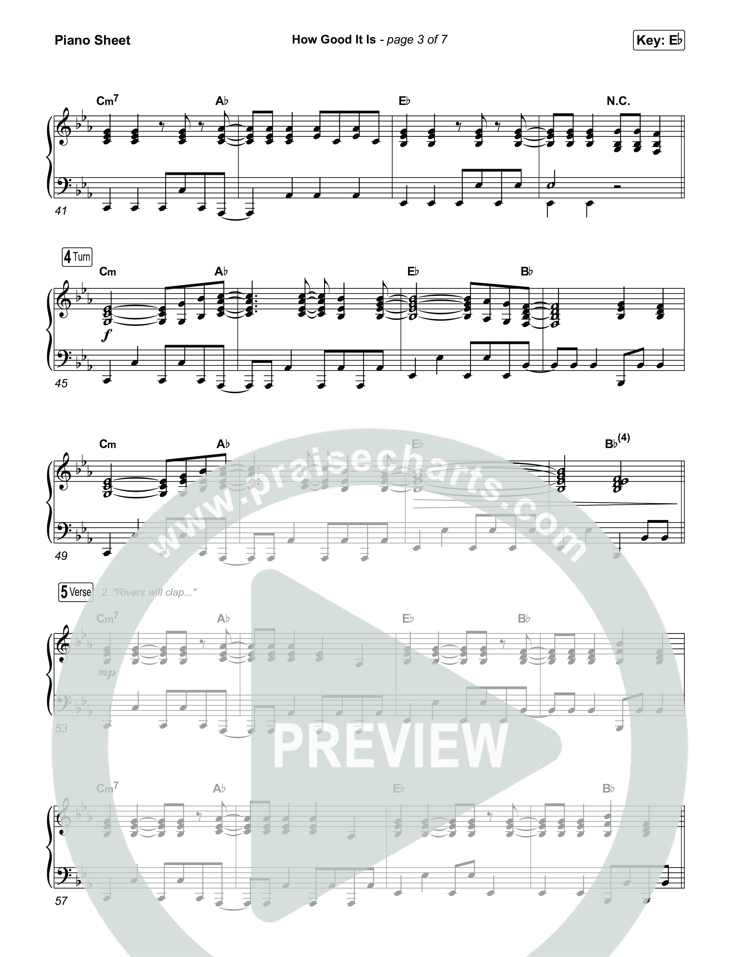 How Good It Is (Unison/2-Part) Piano Sheet (Chris Tomlin / Arr. Luke Gambill)