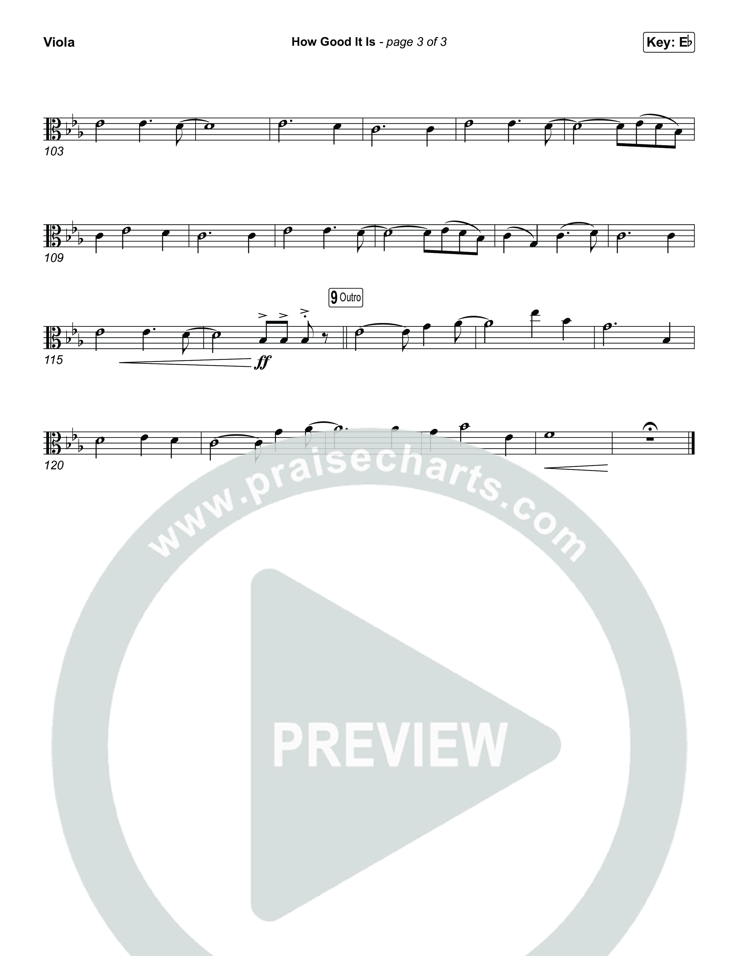 How Good It Is (Unison/2-Part) Viola (Chris Tomlin / Arr. Luke Gambill)
