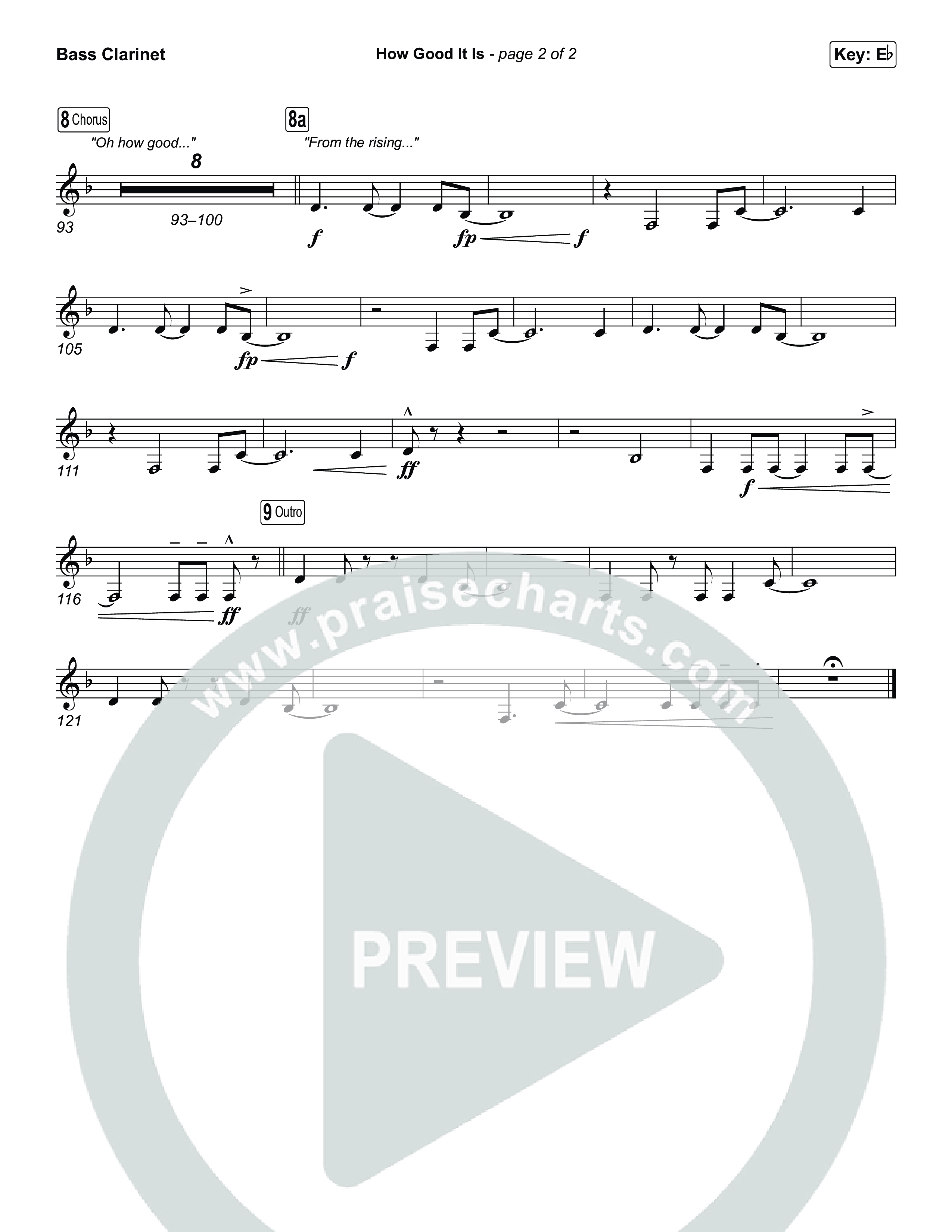 How Good It Is (Sing It Now) Bass Clarinet (Chris Tomlin / Arr. Luke Gambill)