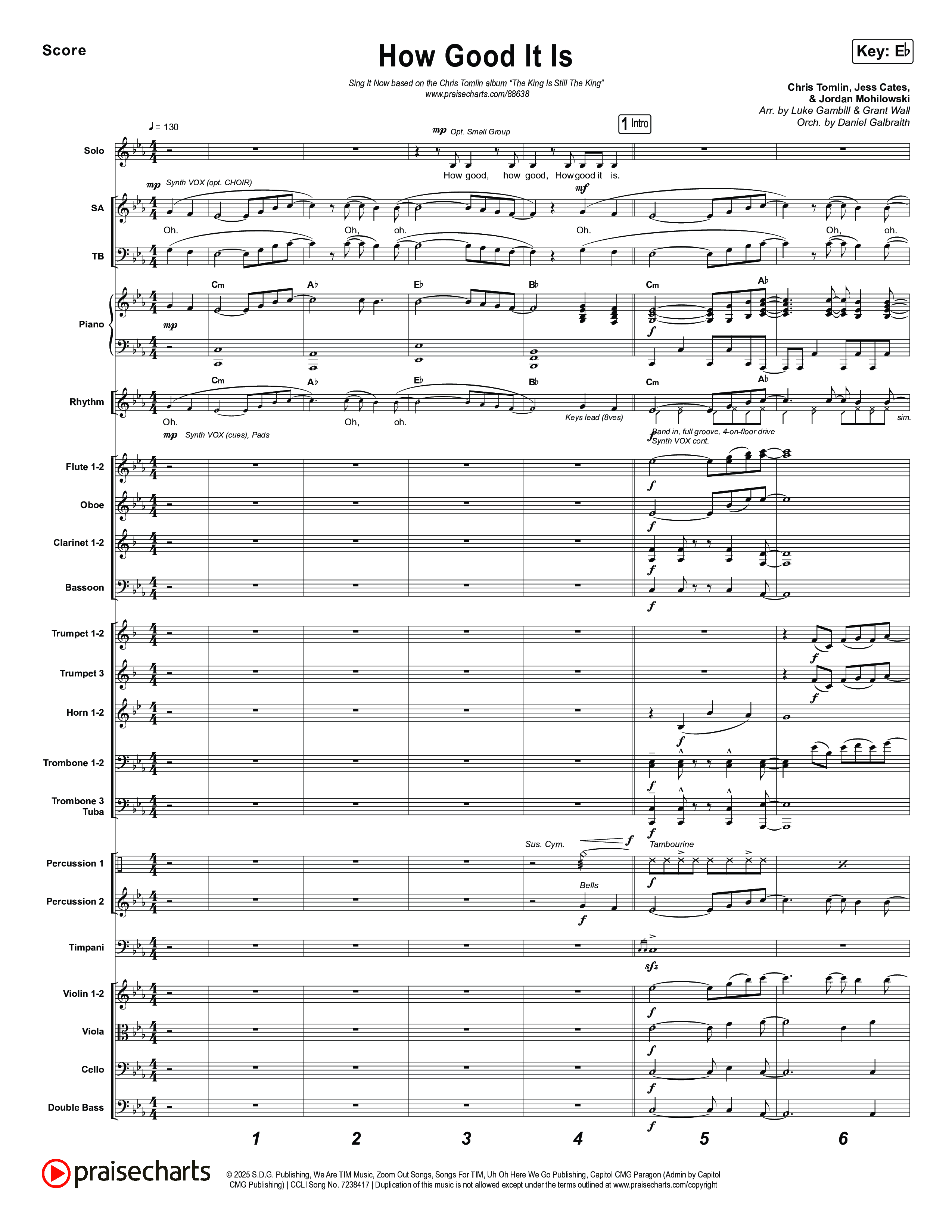 How Good It Is (Sing It Now) Conductor's Score (Chris Tomlin / Arr. Luke Gambill)