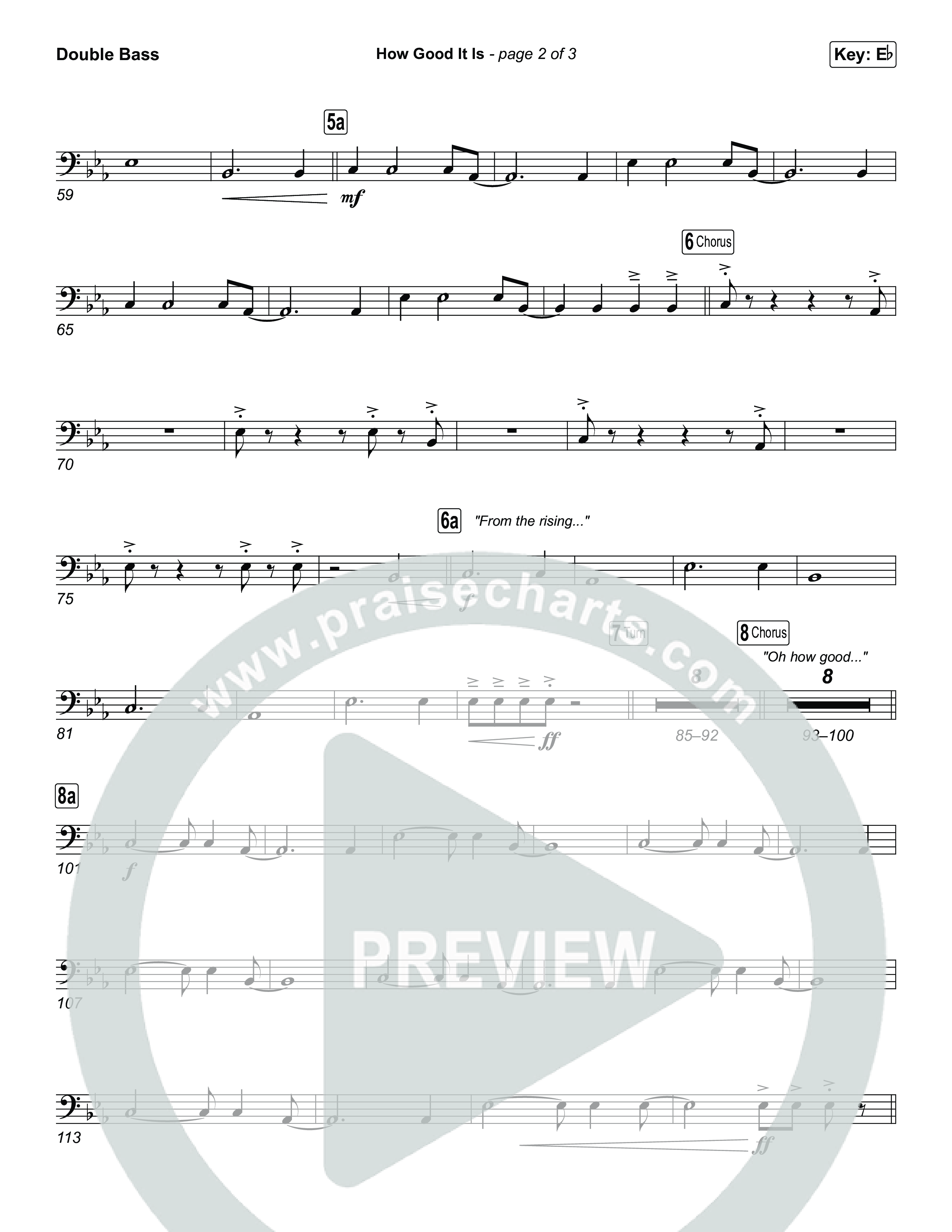 How Good It Is (Sing It Now) Double Bass (Chris Tomlin / Arr. Luke Gambill)