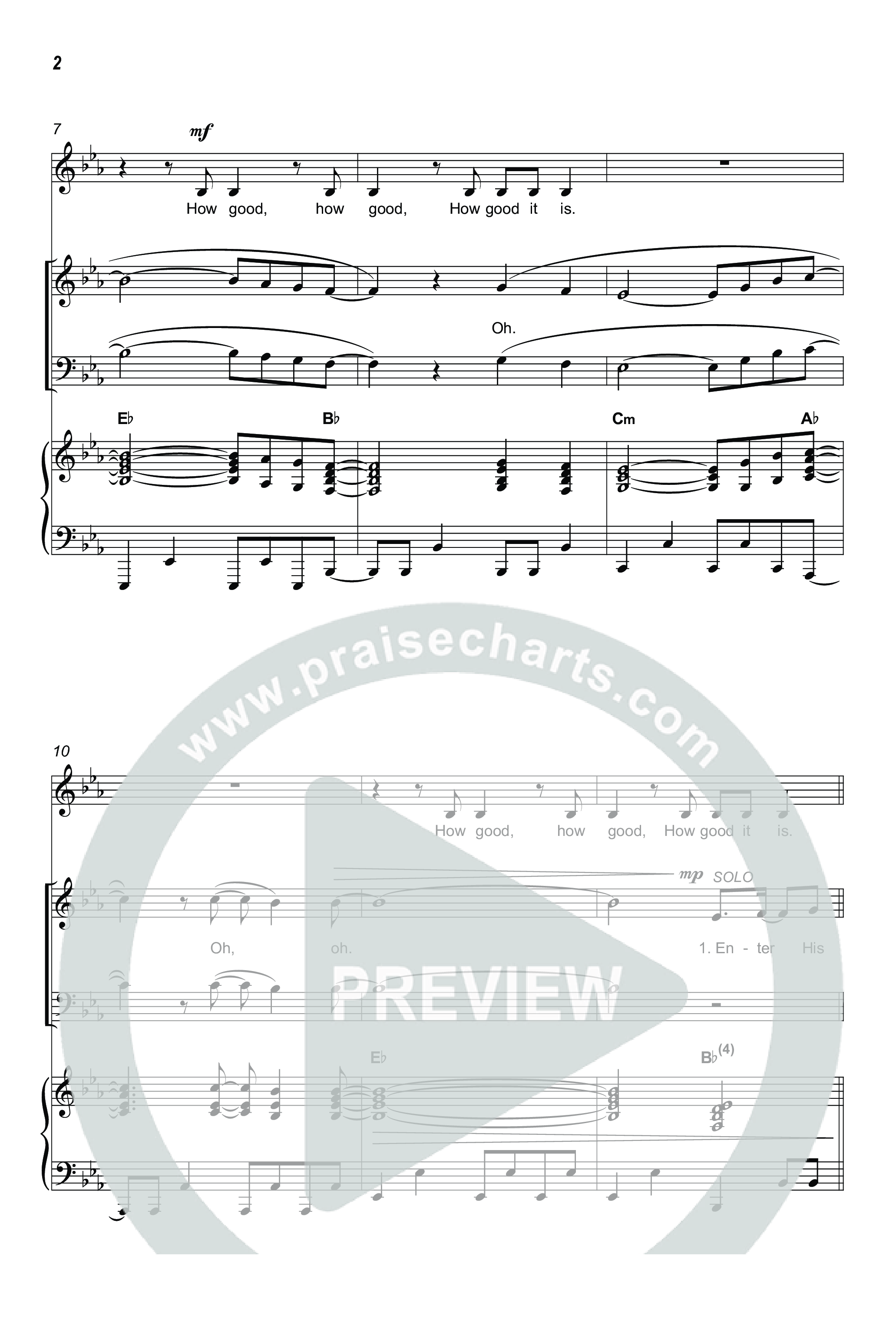 How Good It Is (Sing It Now) Octavo (SATB & Pno) (Chris Tomlin / Arr. Luke Gambill)