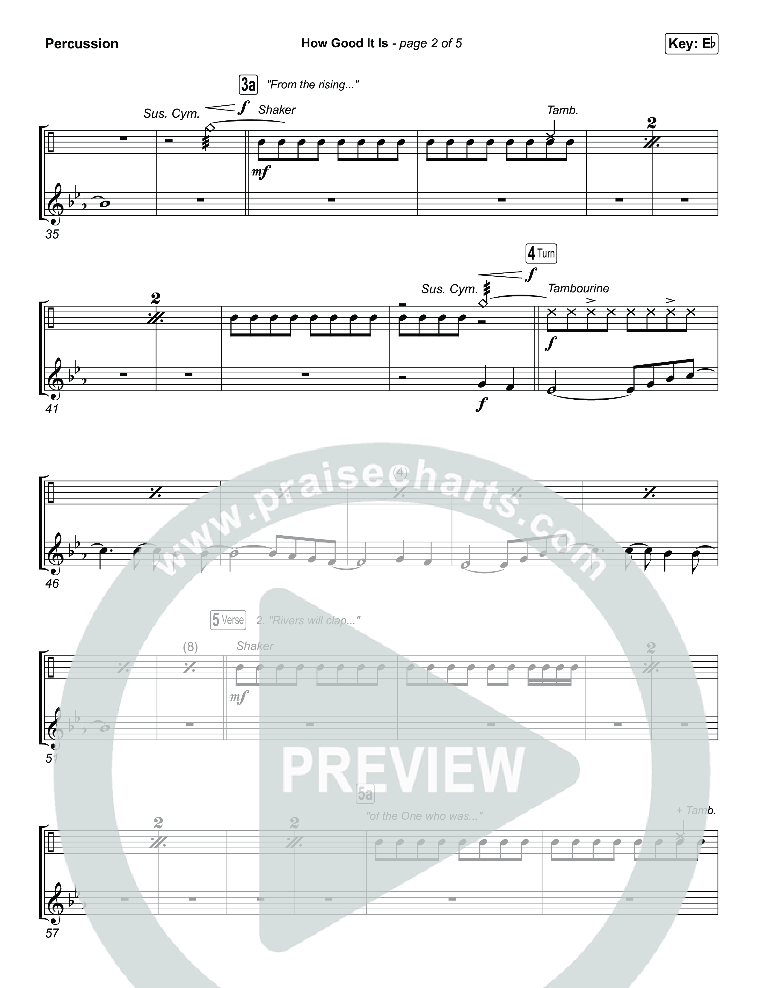 How Good It Is (Sing It Now) Percussion (Chris Tomlin / Arr. Luke Gambill)