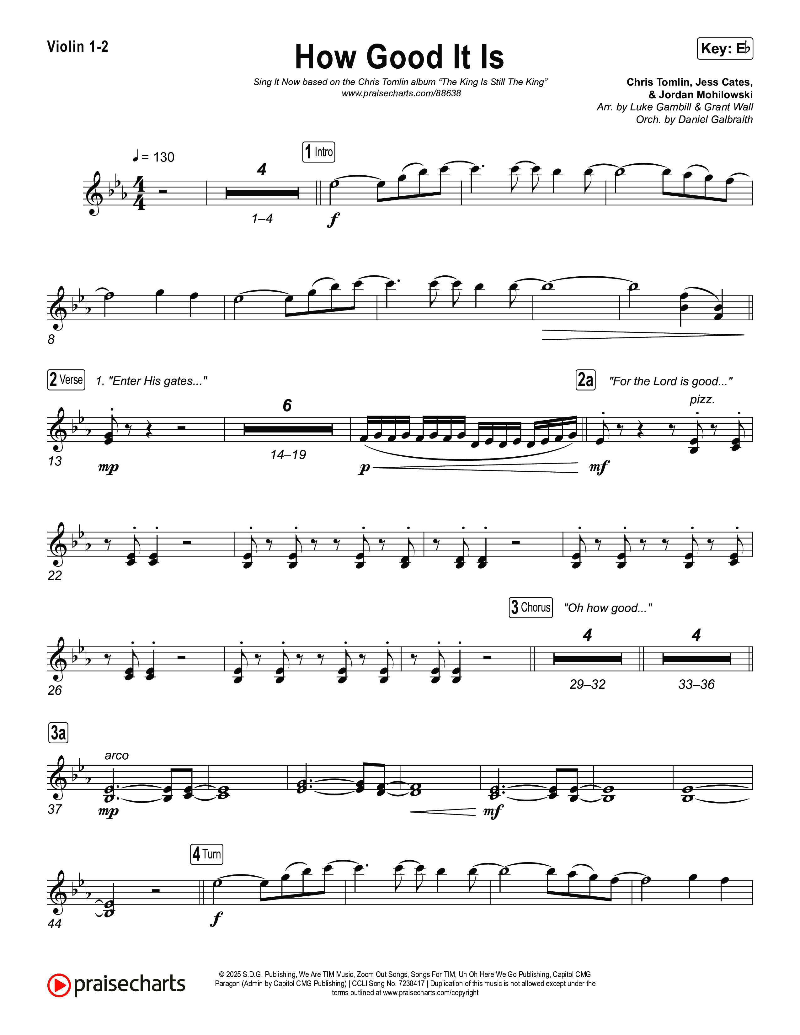 How Good It Is (Sing It Now) String Pack (Chris Tomlin / Arr. Luke Gambill)