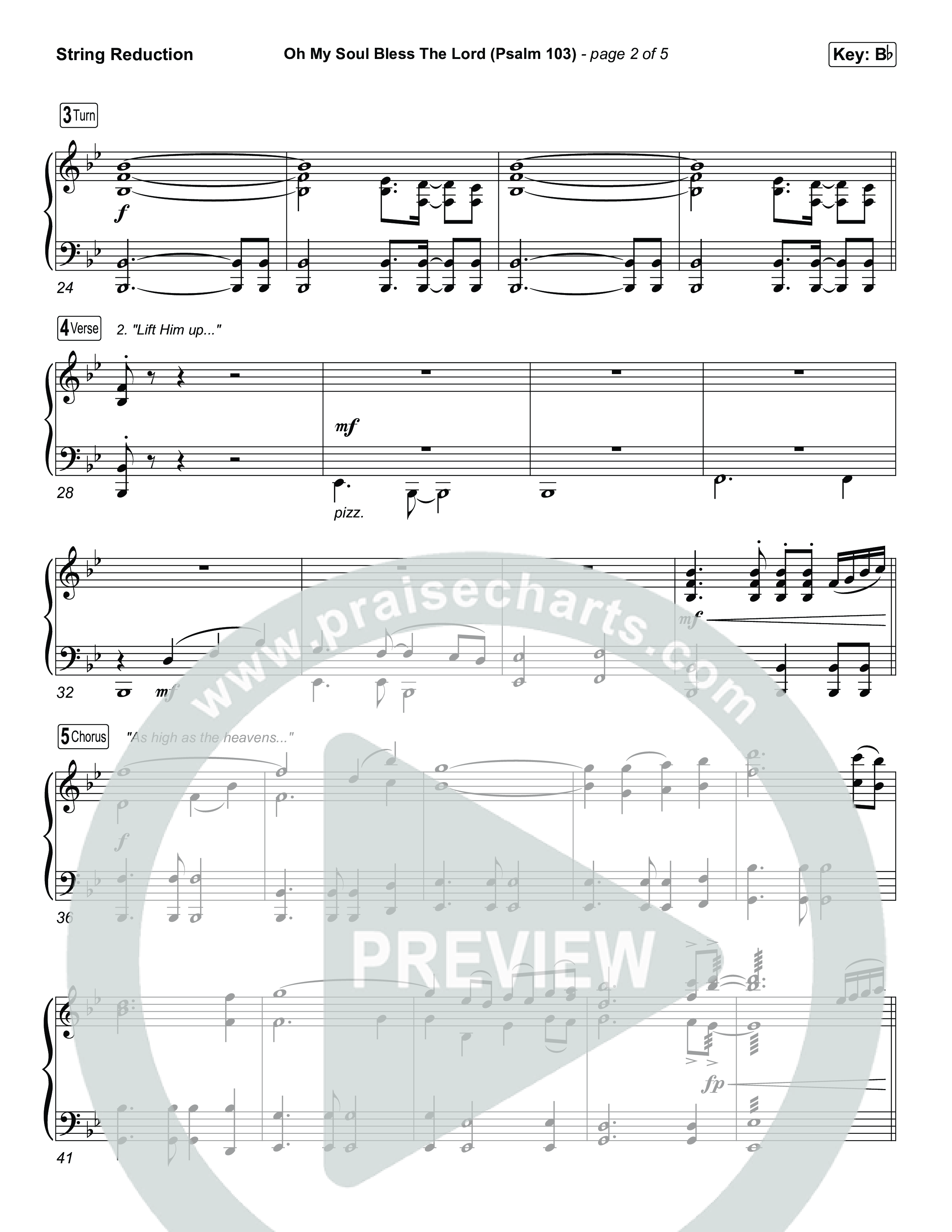 Oh My Soul Bless The Lord (Psalm 103) (Choral Anthem SATB) String Reduction (The Worship Initiative)