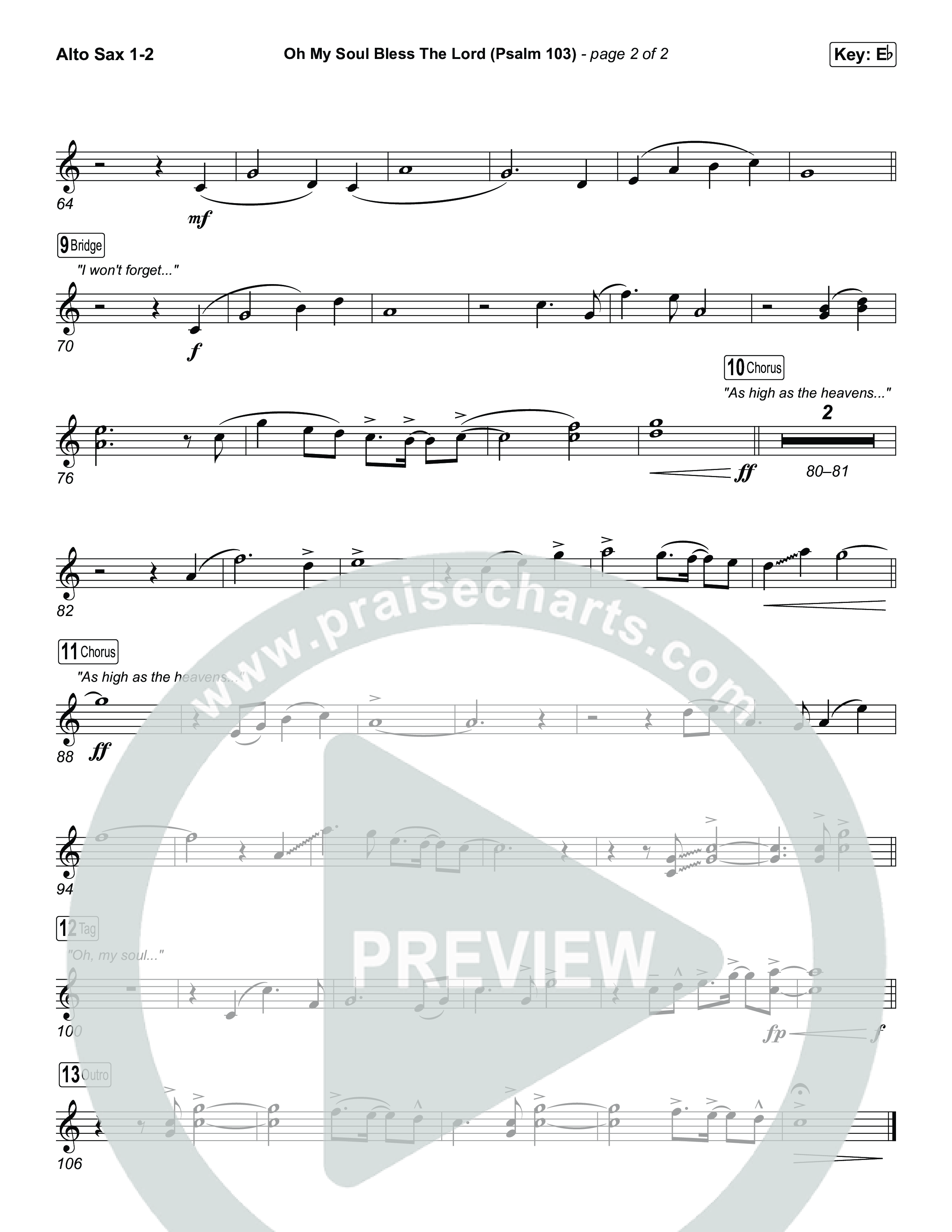 Oh My Soul Bless The Lord (Psalm 103) (Sing It Now) Sax Pack (The Worship Initiative / Arr. Luke Gambill)