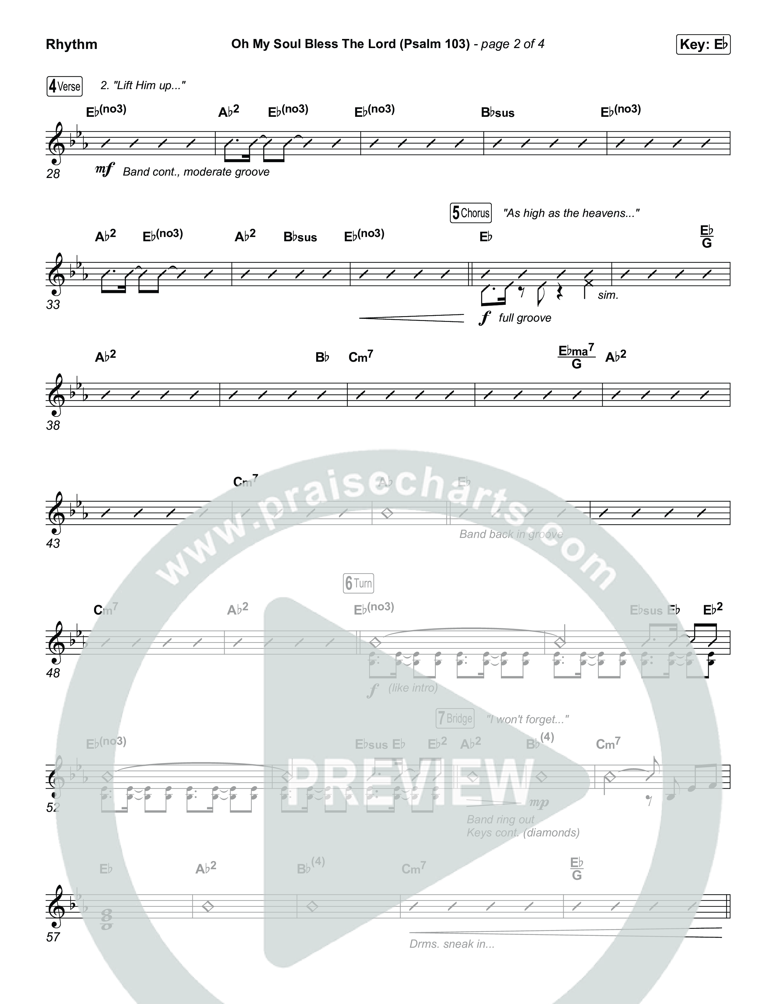 Oh My Soul Bless The Lord (Psalm 103) (Sing It Now) Rhythm Pack (The Worship Initiative / Arr. Luke Gambill)