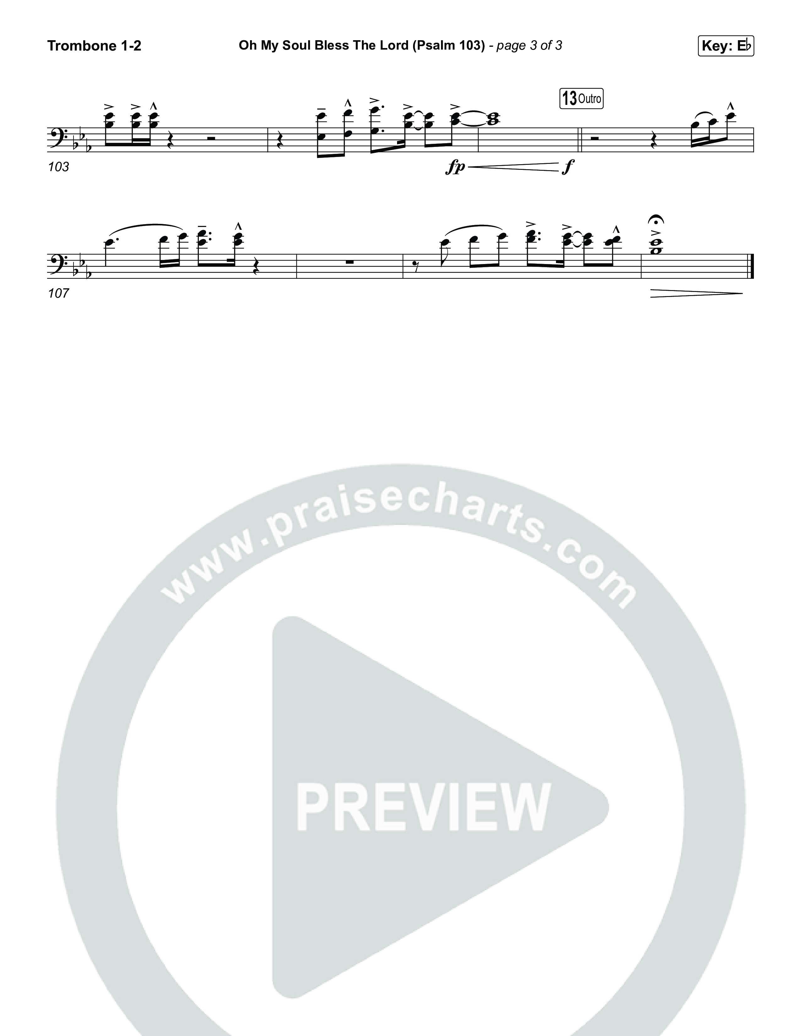 Oh My Soul Bless The Lord (Psalm 103) (Sing It Now) Trombone 1/2 (The Worship Initiative / Arr. Luke Gambill)