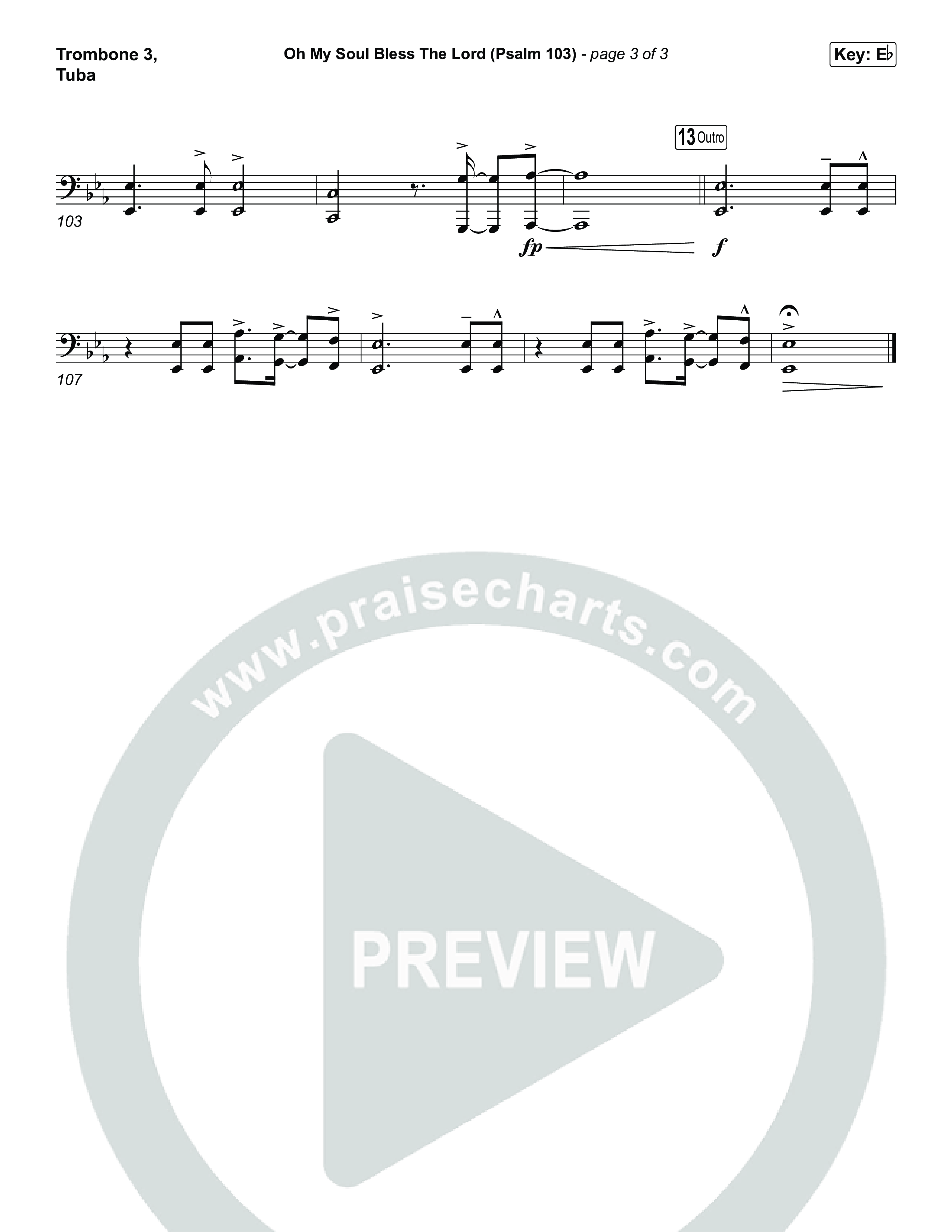 Oh My Soul Bless The Lord (Psalm 103) (Sing It Now) Trombone 3/Tuba (The Worship Initiative / Arr. Luke Gambill)