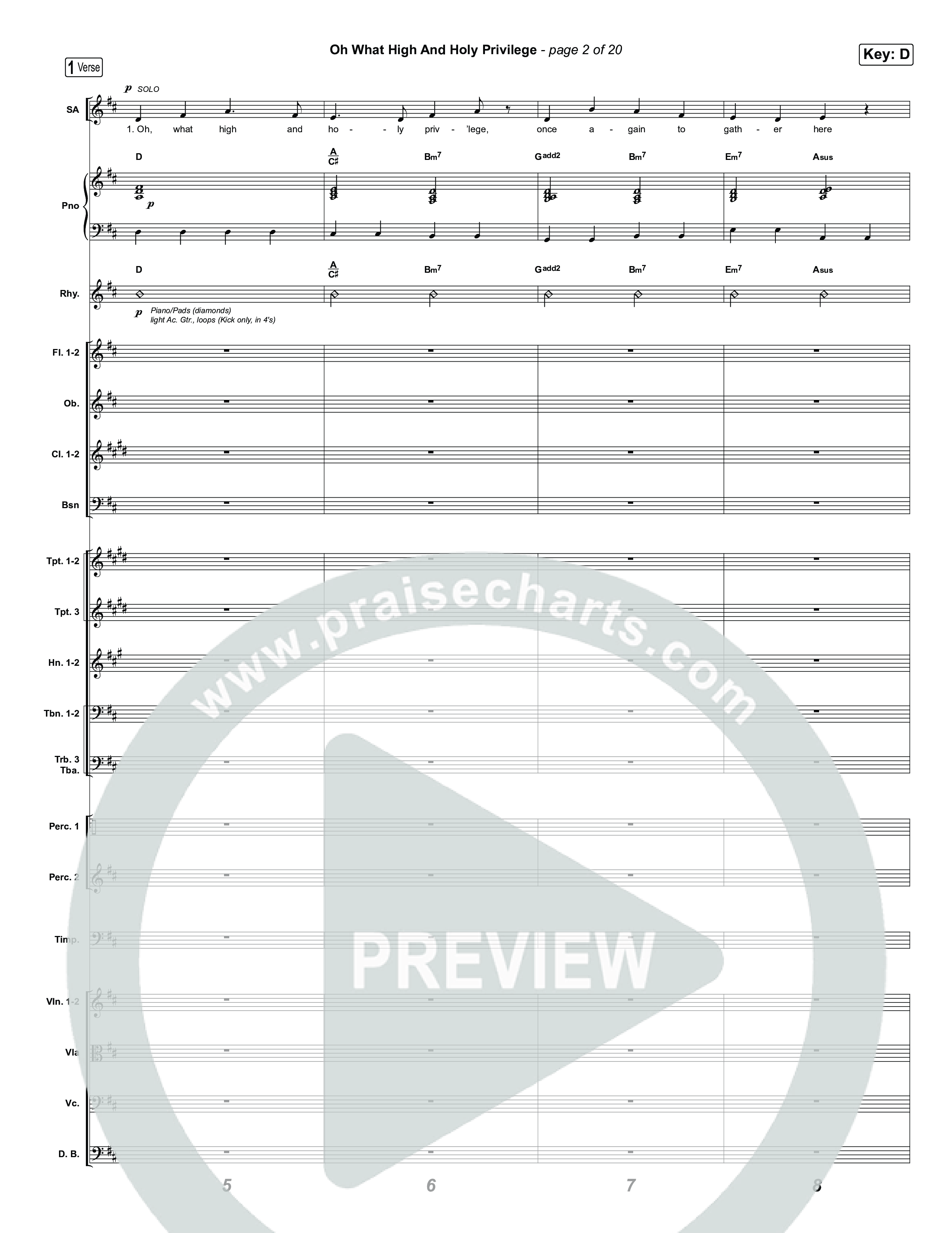 Oh What High And Holy Privilege (Choral Anthem SATB) Conductor's Score (Keith & Kristyn Getty / Matt Boswell / Matt Papa)