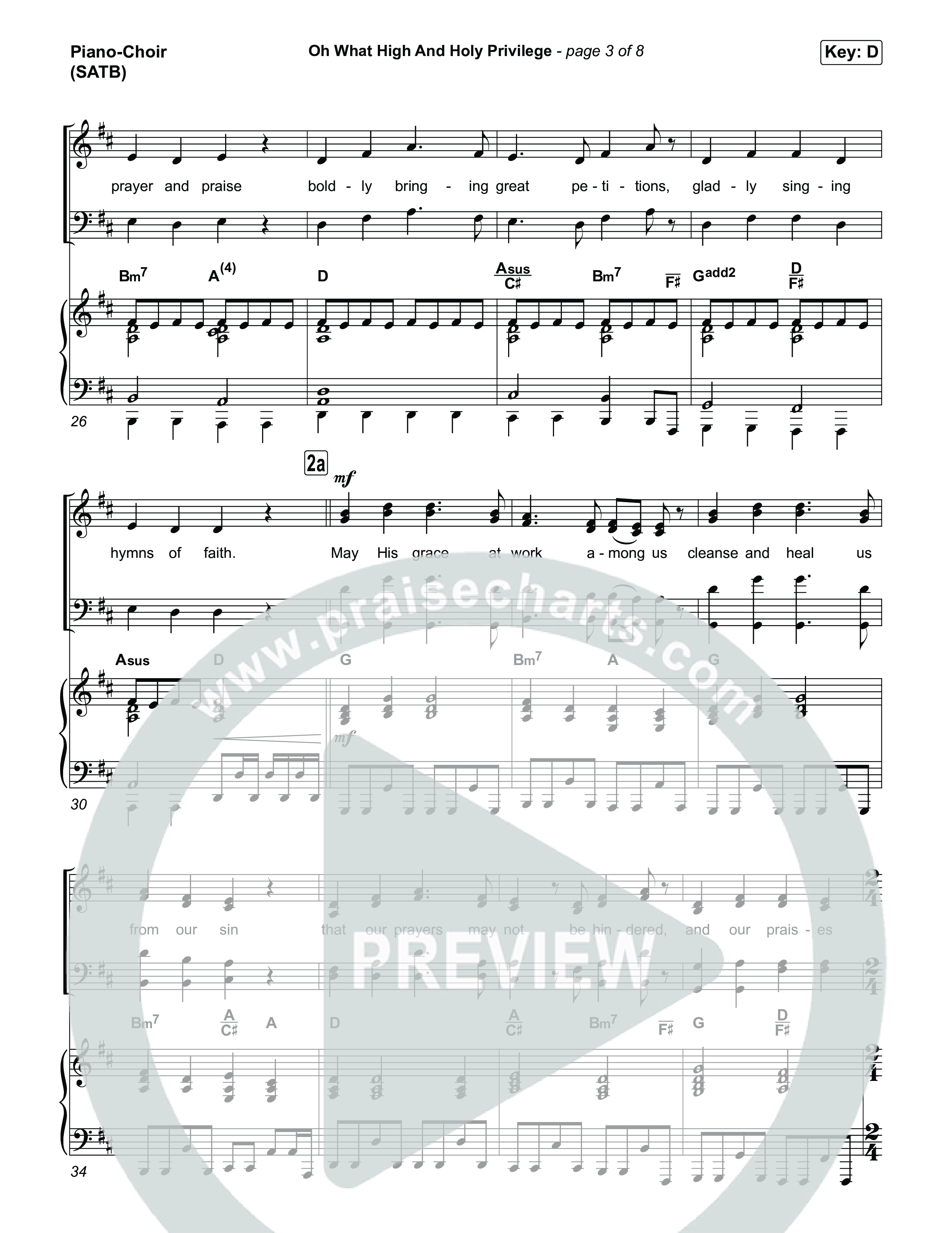 Oh What High And Holy Privilege (Choral Anthem SATB) Piano/Vocal (SATB) (Keith & Kristyn Getty / Matt Boswell / Matt Papa)