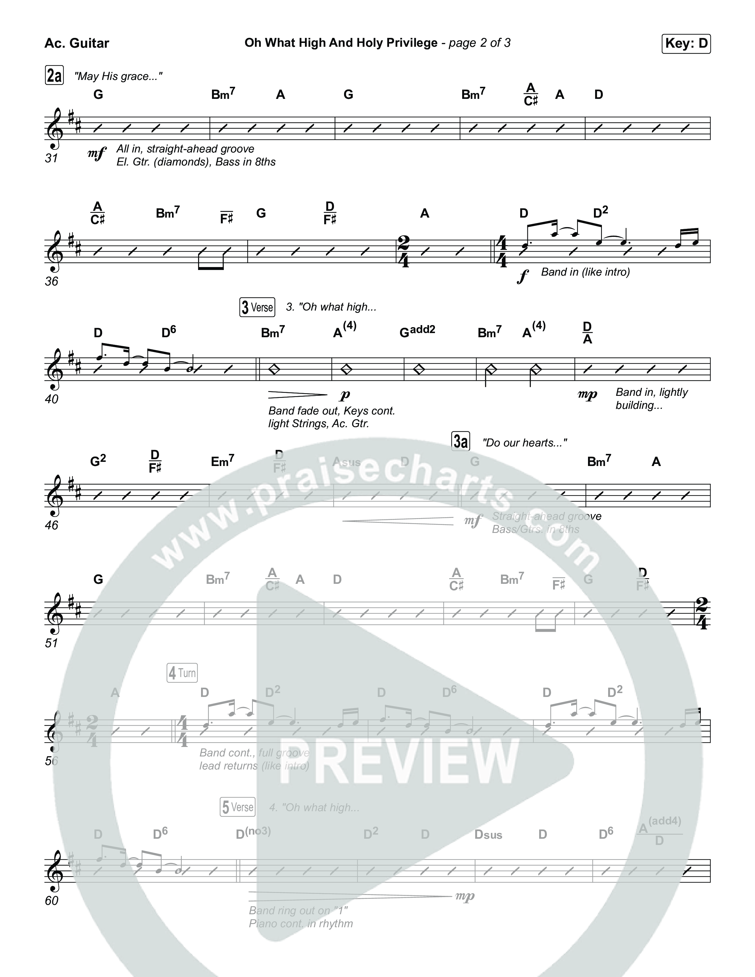 Oh What High And Holy Privilege (Sing It Now) Acoustic Guitar (Keith & Kristyn Getty / Matt Boswell / Matt Papa)