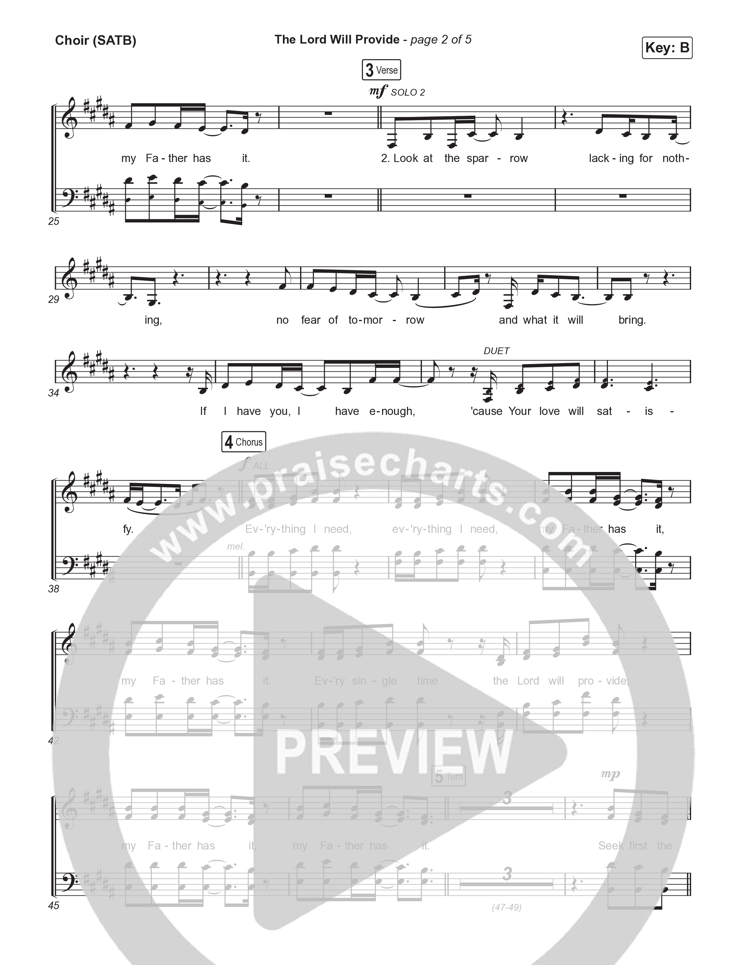 The Lord Will Provide Choir Sheet (SATB) (Passion / Jamie MacDonald / Landon Wolfe)